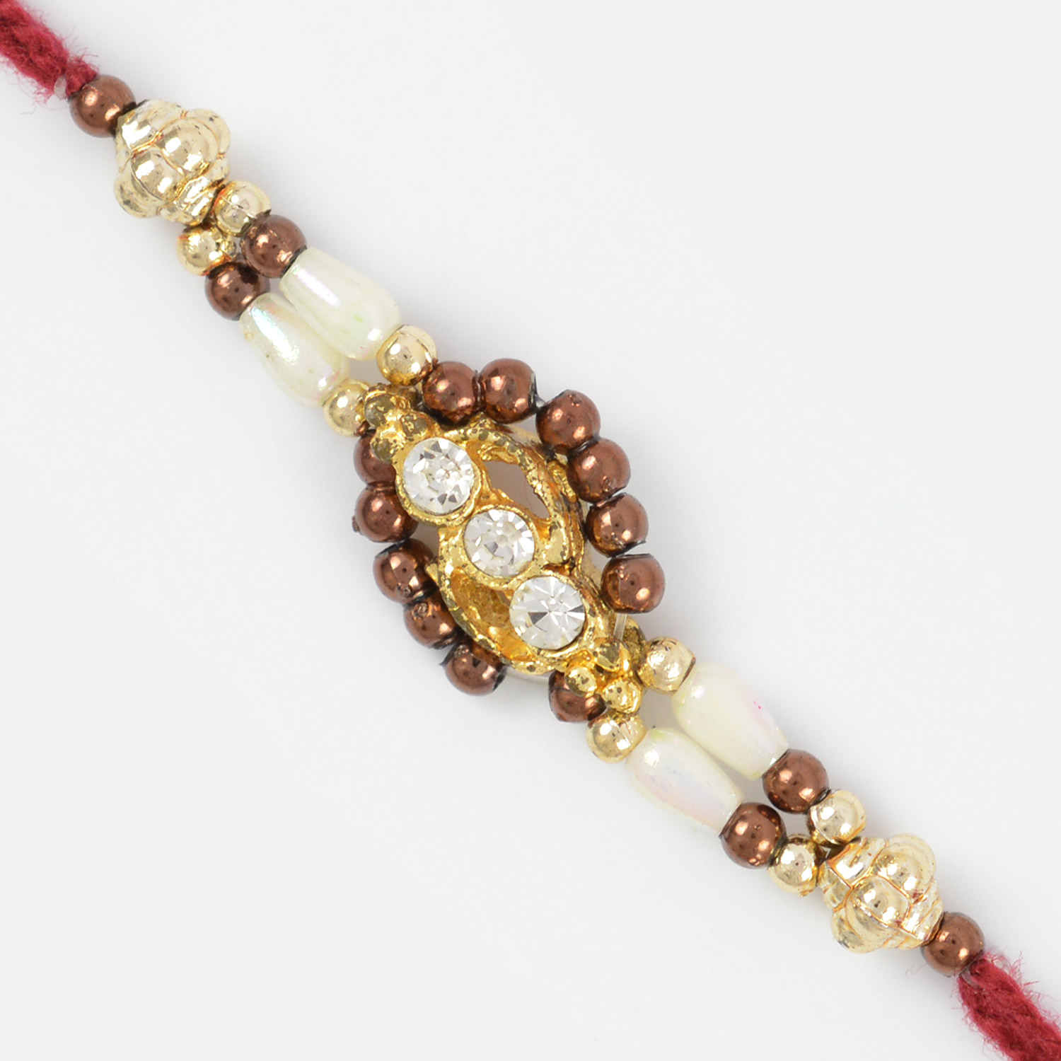 Pleasant Fancy Designer Rakhi with Pearls and Colorful Beads