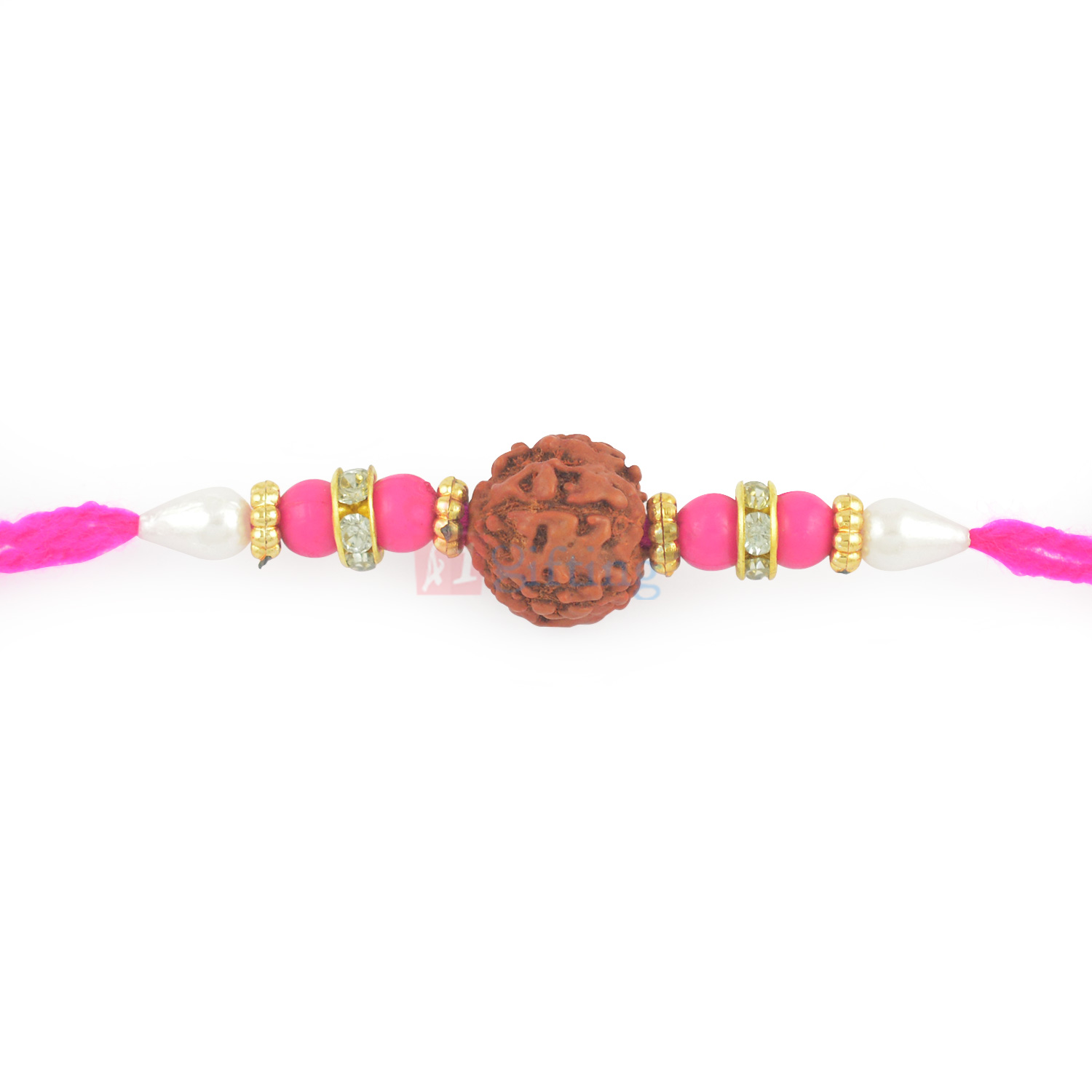 Pink with Rudraksha Beads Rakhi