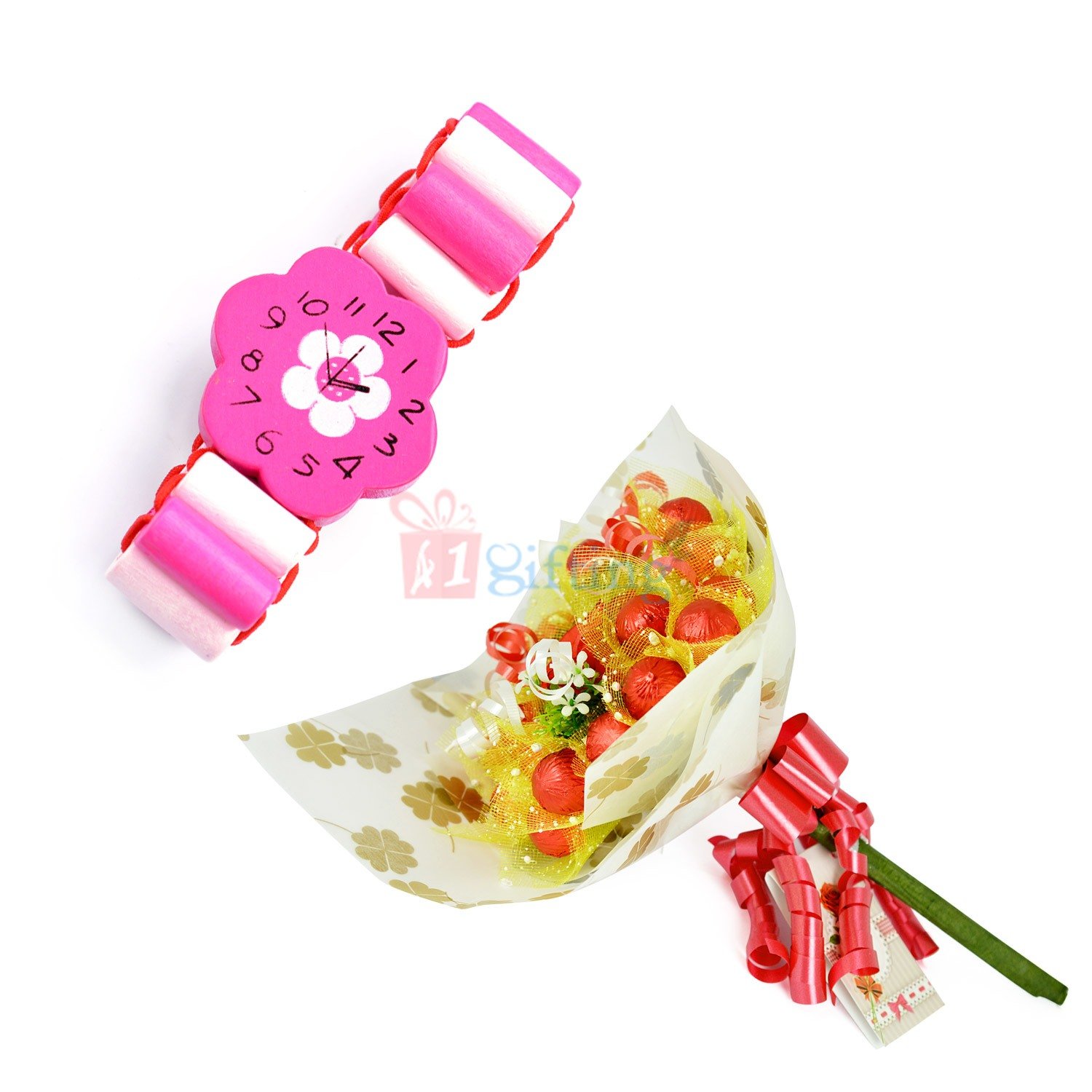 Watch Bracelet for Kids with Cherry Chocolate Bouquet
