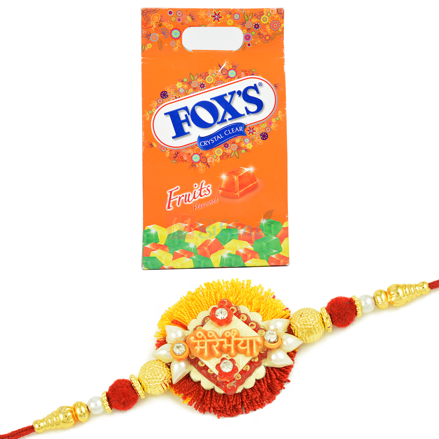 Foxs Fruits Delicious Chocolate with Mere Bhaiya Mauli Rakhi