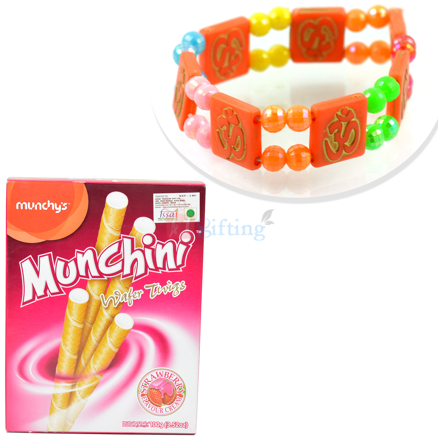 Om Beads Bracelet with Munchini Wafers