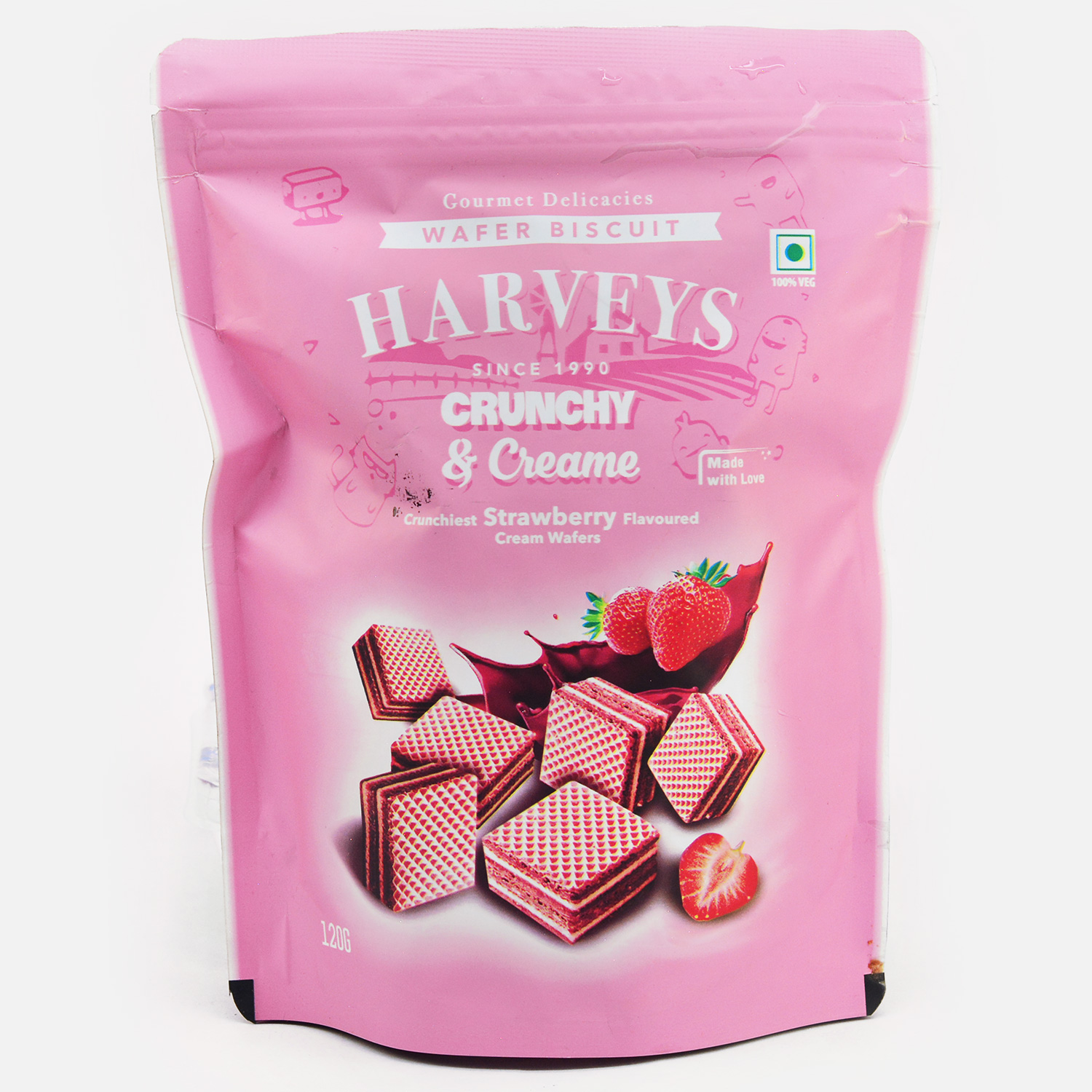 Harveys Crunchy and Cream Strawberry Chocolate
