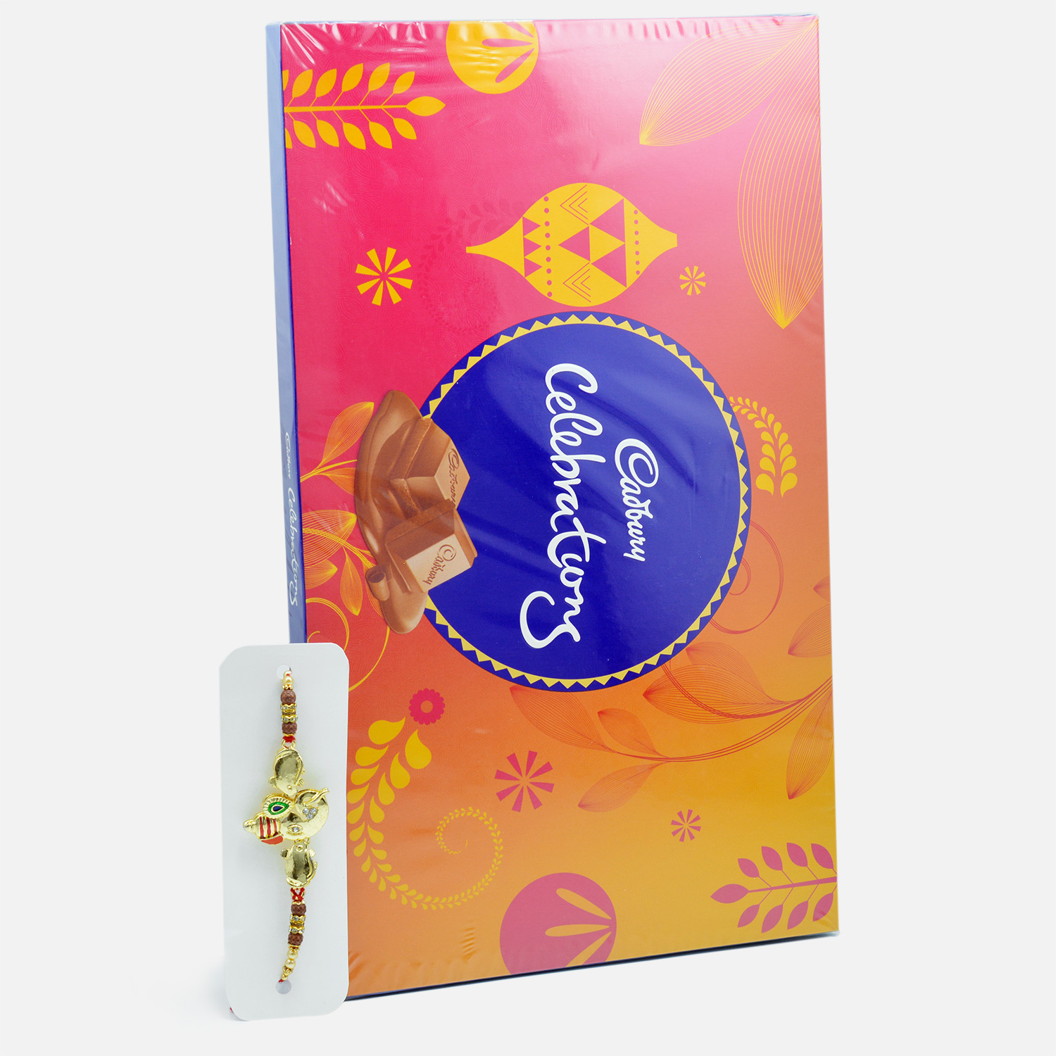 Golden Ganesha Rakhi with Cadbury Celebration