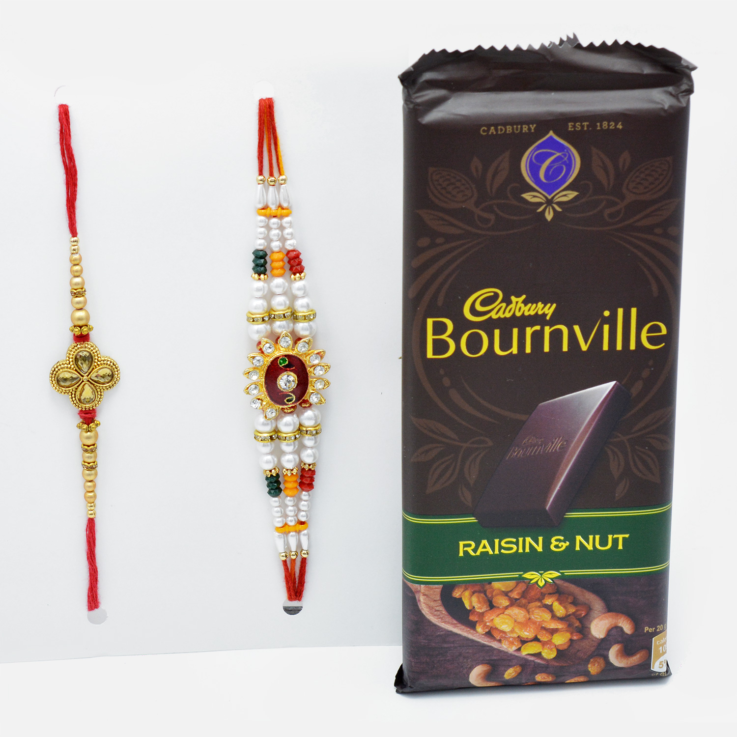 Ferreroc Rocher Chocolate with Bhaiya Bhabhi Rakhi Attractive Set
