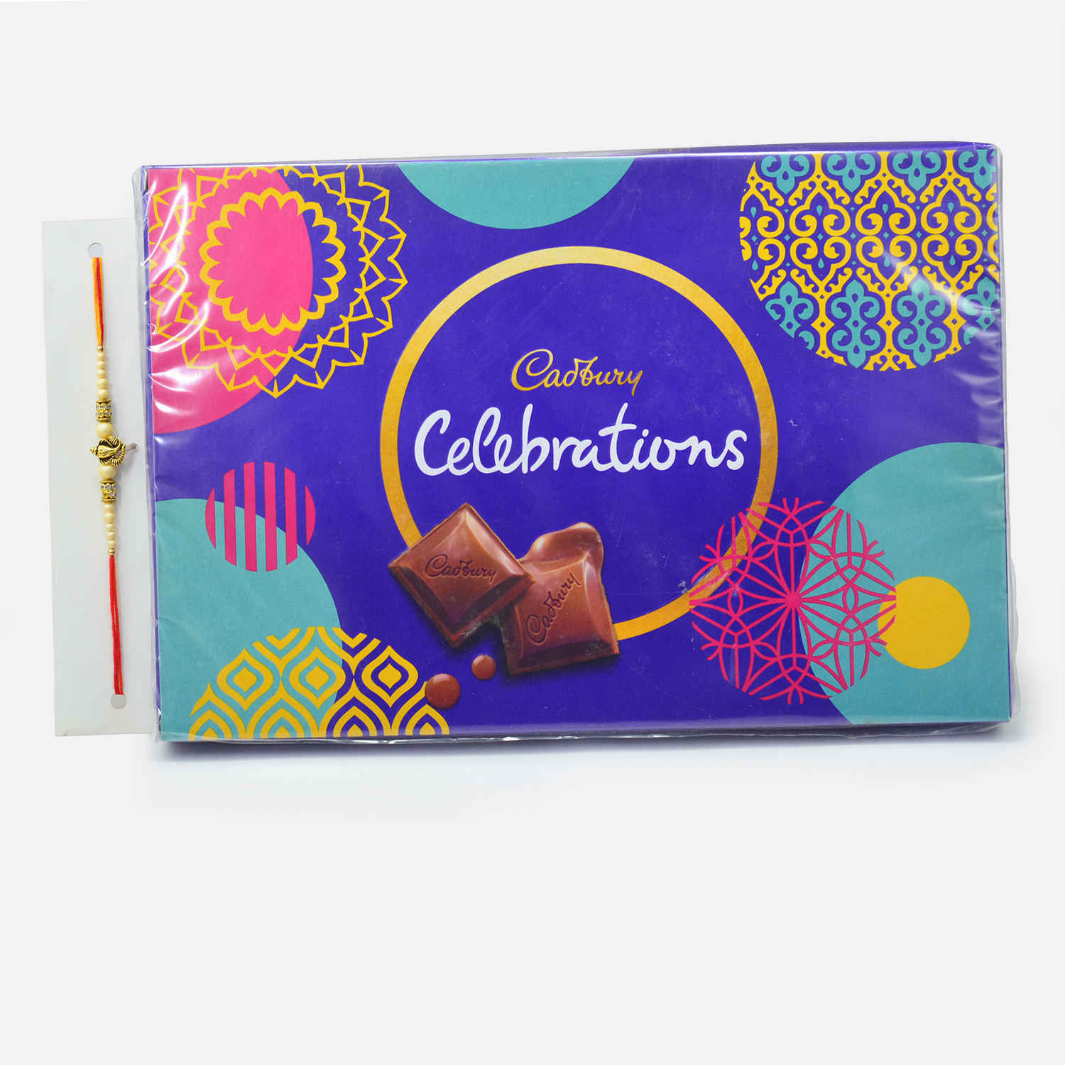 Shri Ganesha Amazing Rakhi with Cadbury Celebration Small Pack Chocolate