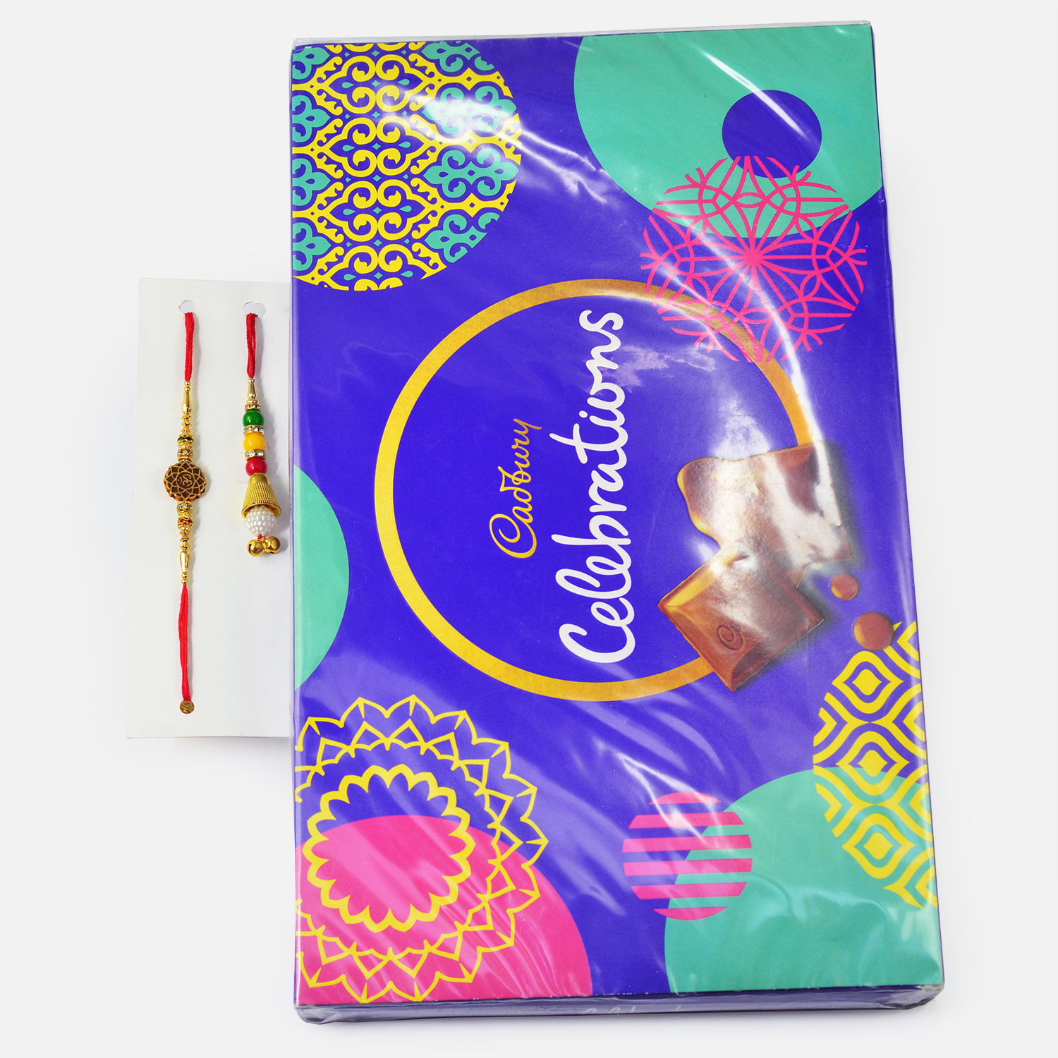 Bhaiya Bhabhi Rakhi Set with Tasty Cadbury Celebration Chocolate
