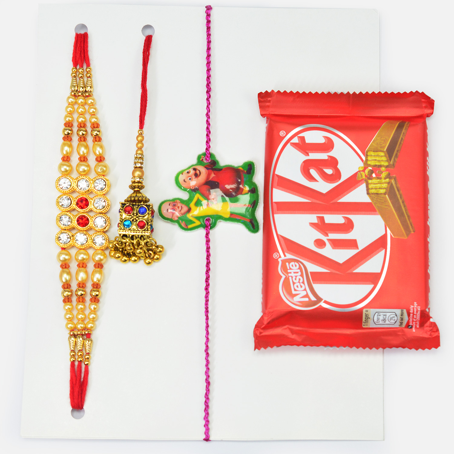 Small Kitkat Chocolate with Family Set of Amazing Rakhis