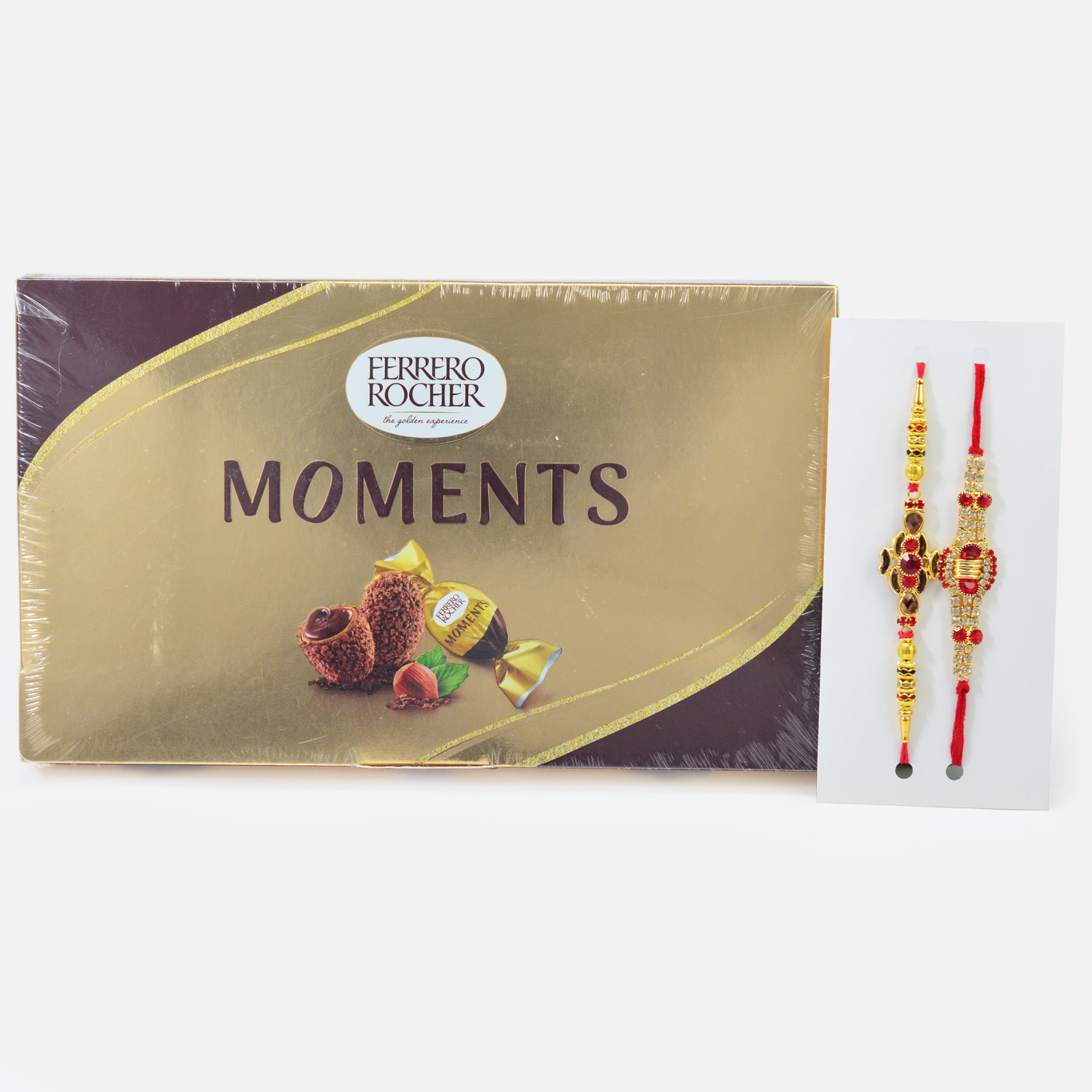 Ferrero Rocher Moments Small Pack with Two Rakhis for Brother