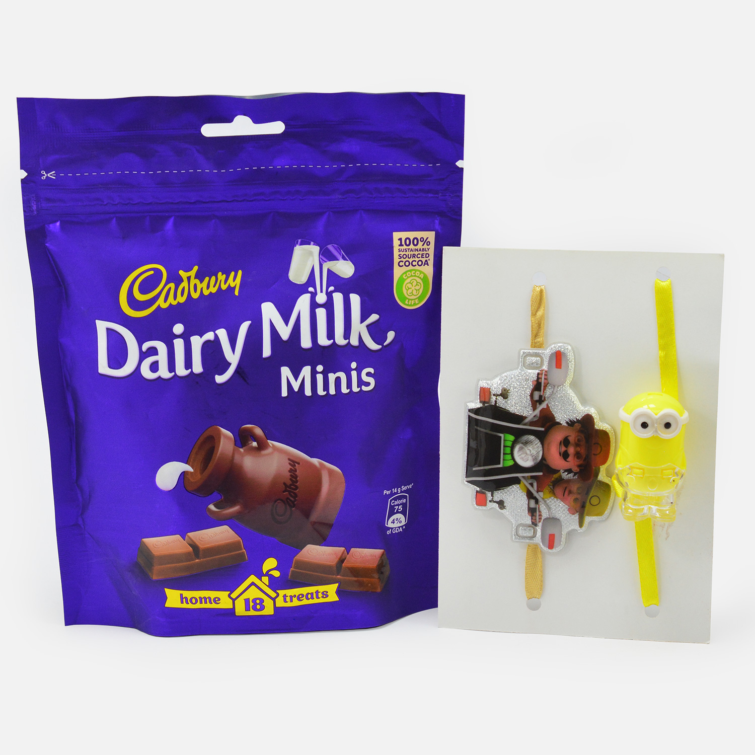 Cadbury Dairy Milk Minis Chocolates Pack with Two Kids Rakhis