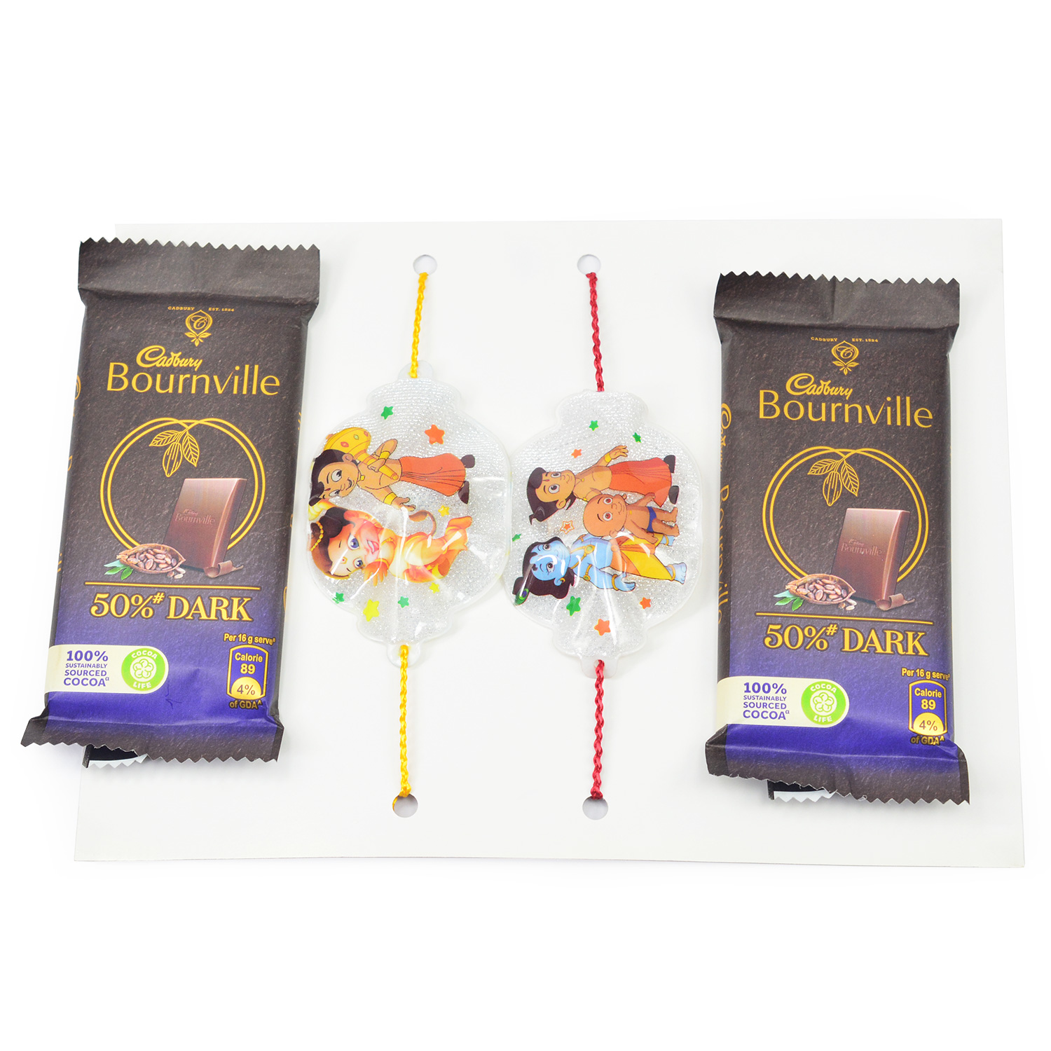 Chhota Bheem Rakhis Set with Small Pack of Bournville Chocolate 2