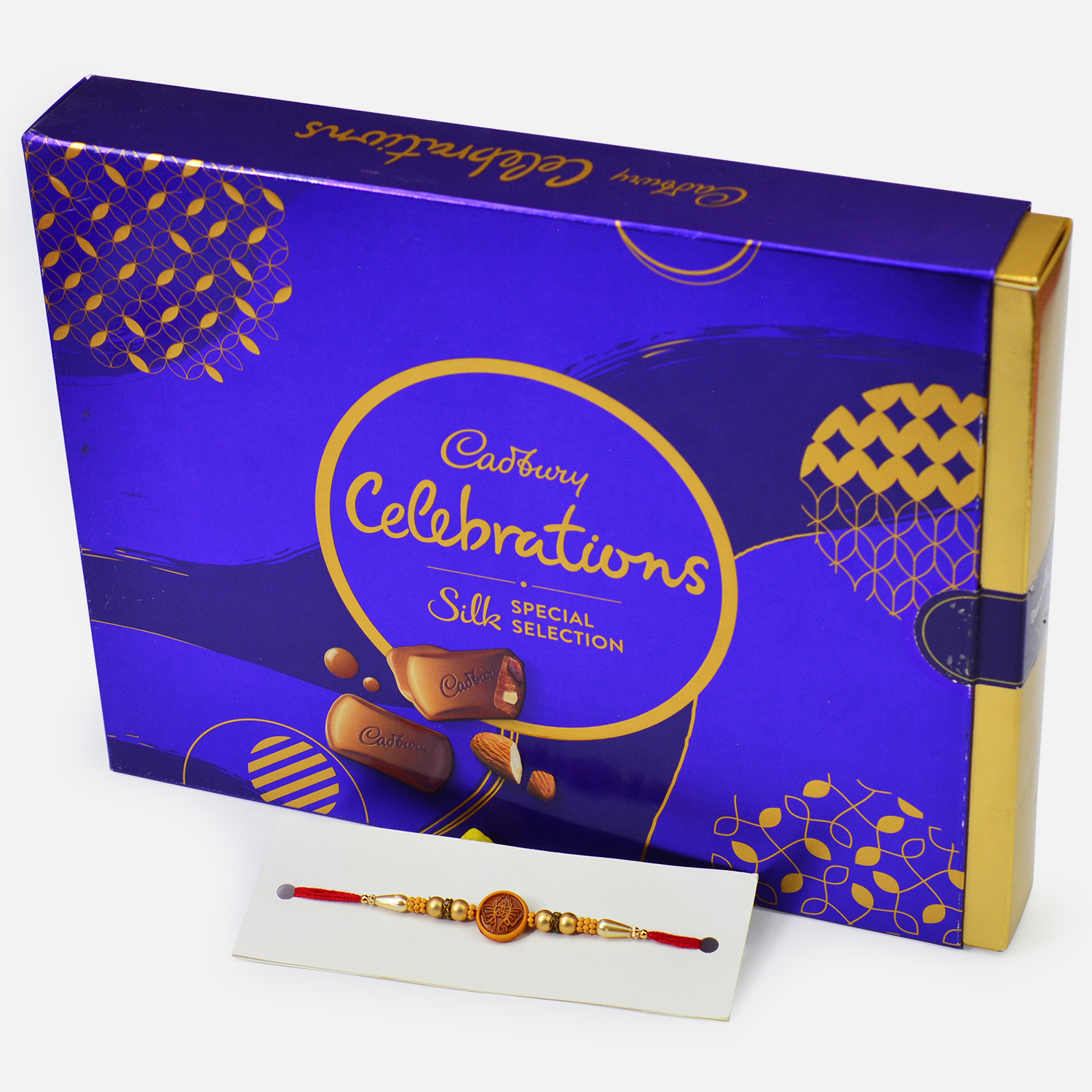 Cadbury Celebration Silk Special Edition Small Pack Chocolate with Simple Ganesha Brother Rakhi