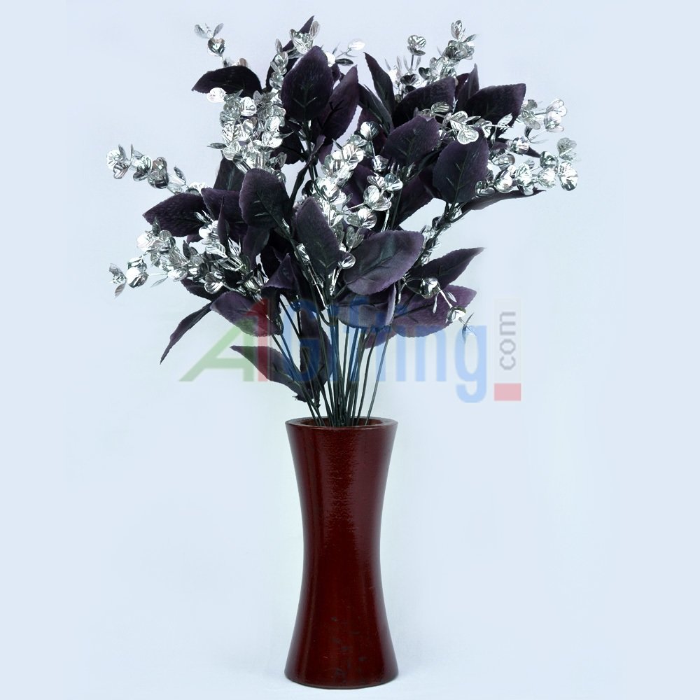 Silver Black Amazing Flowers with Pot 