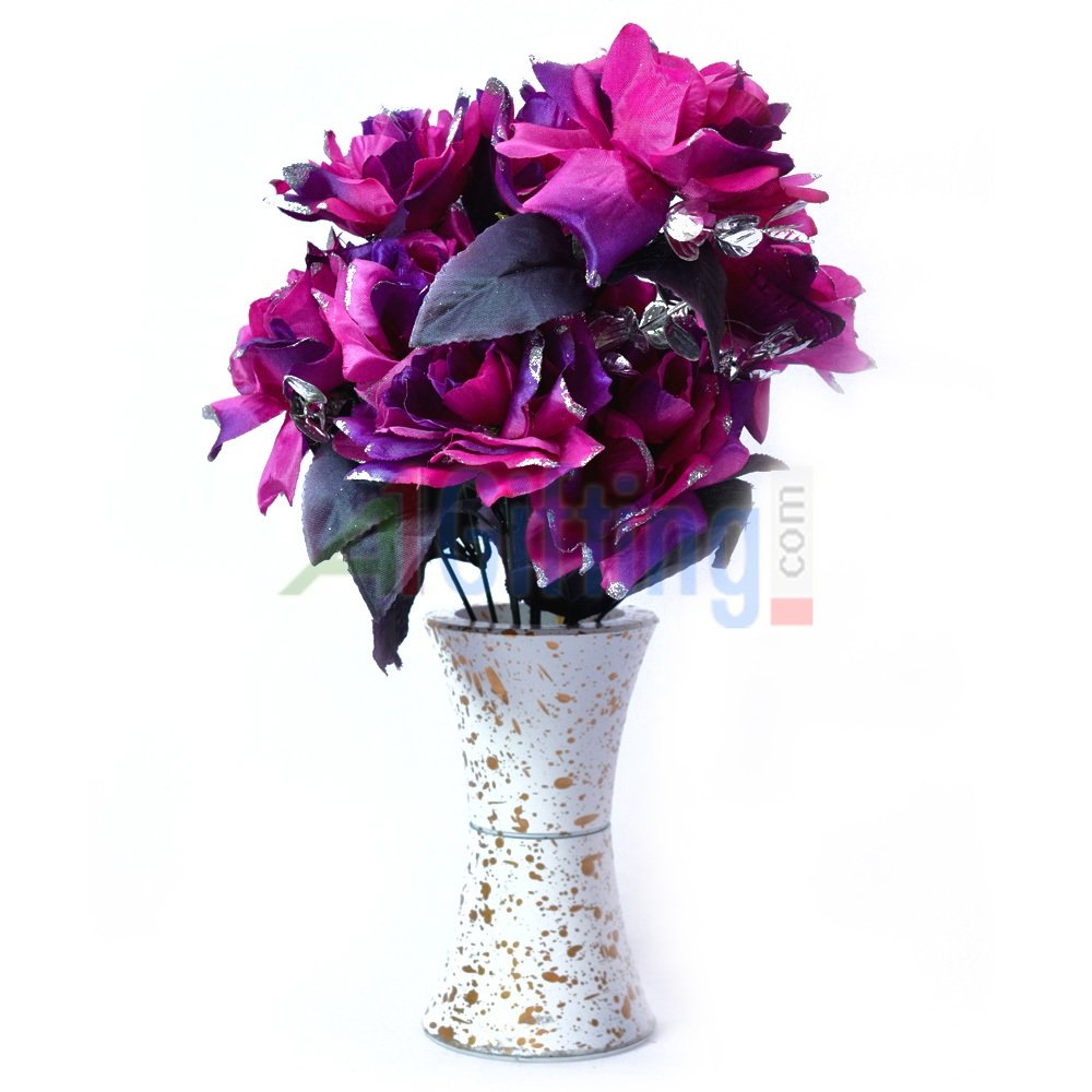 Marvellous Purple Flower with Beautiful Pot