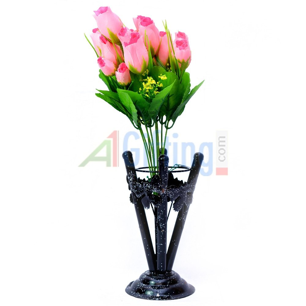 Pinky Glorious Flower Bouque with Pot