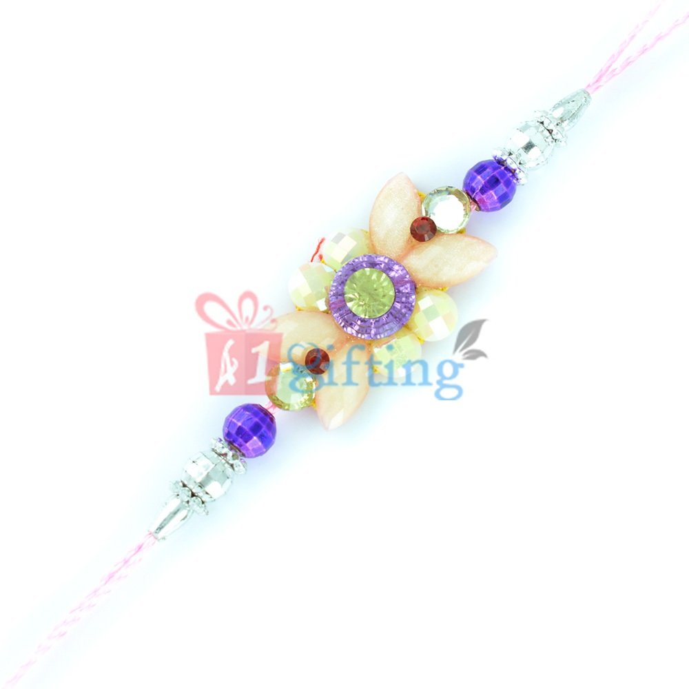 Impression of Simplicity - Blue Beads Special Fancy Rakhi