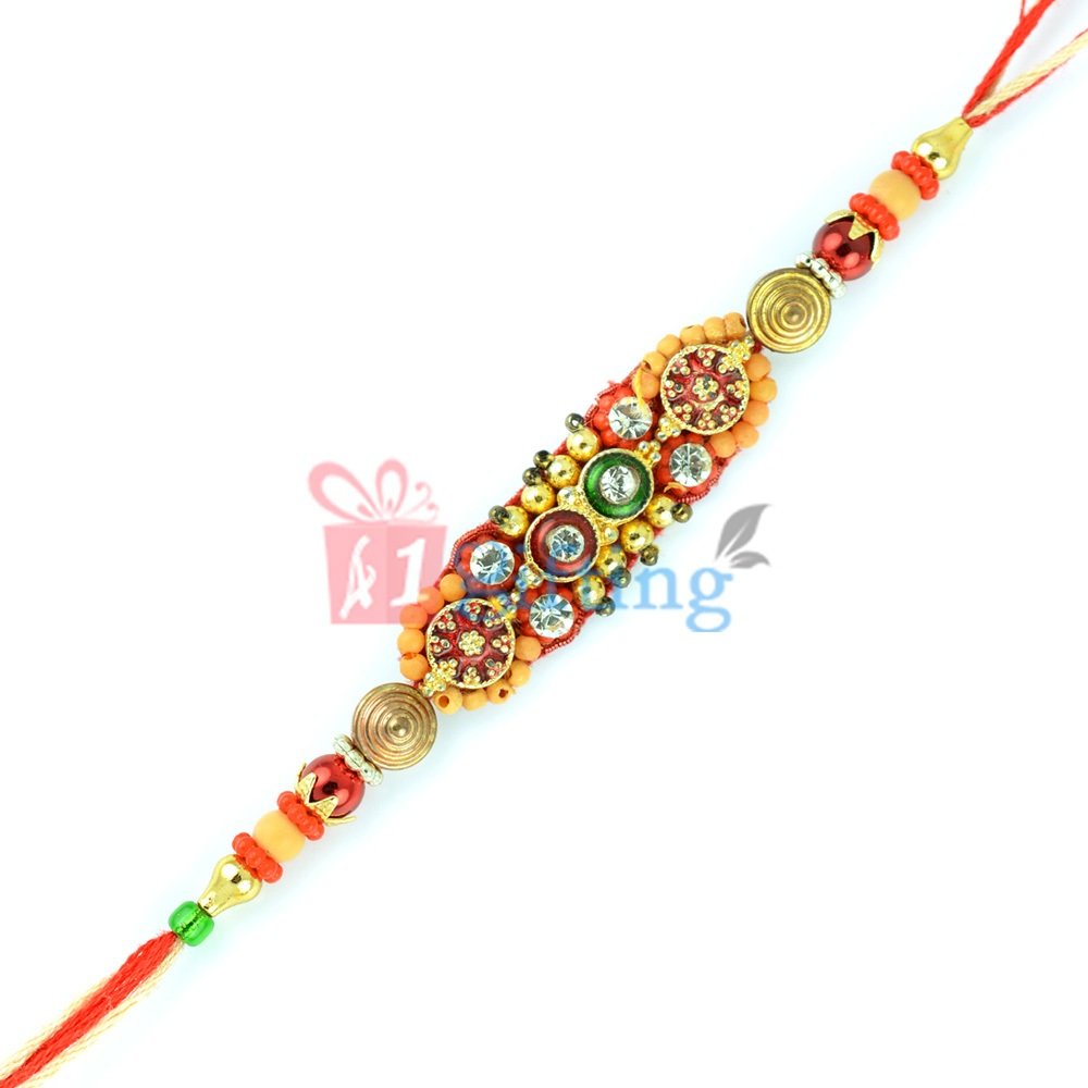 Beads Special Very Pretty Designer Fancy Rakhi for Brother
