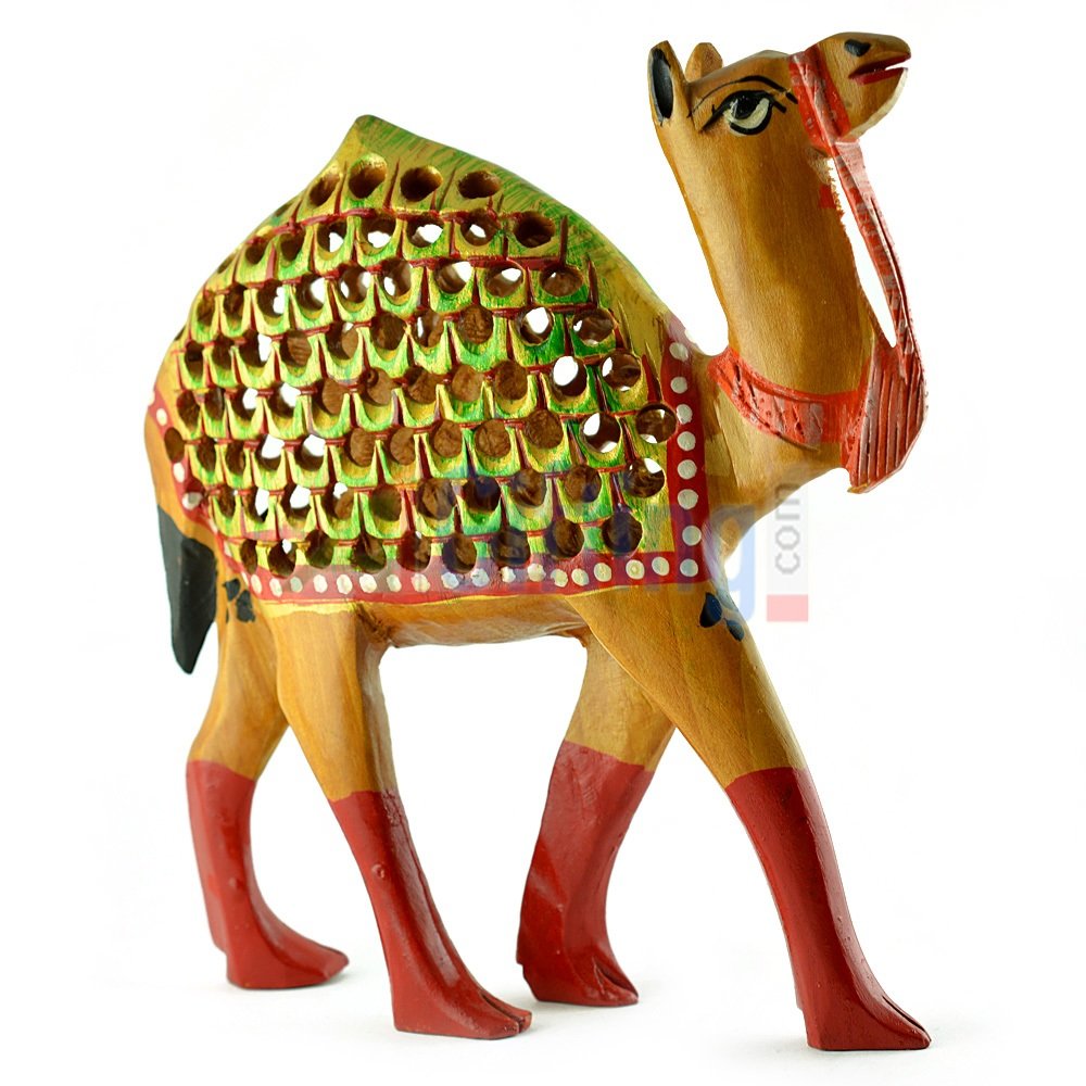 Beautiful Painted Camel with Latticed-Jalidar Handicraft