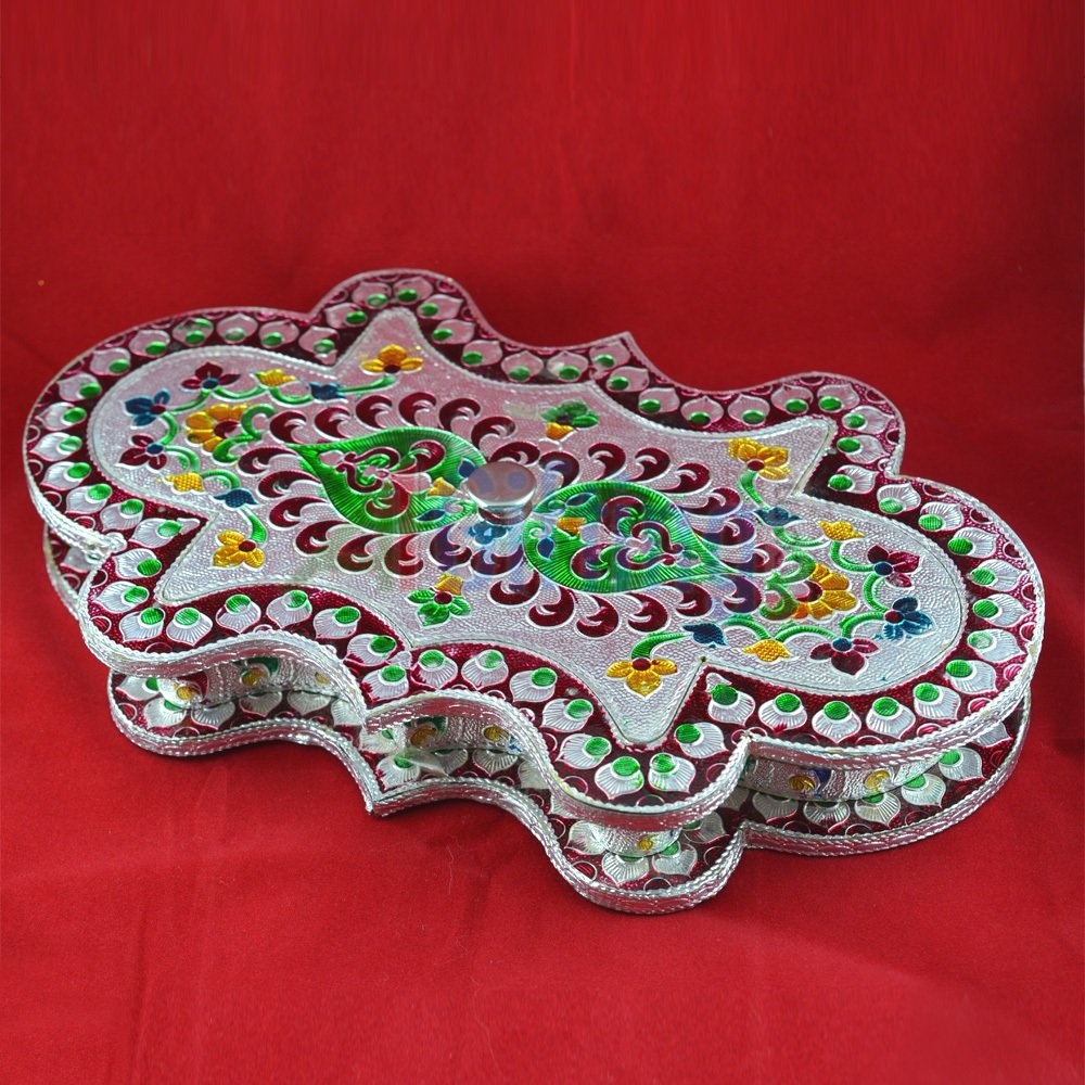 Designer Handicraft Silver Color Dry fruit box