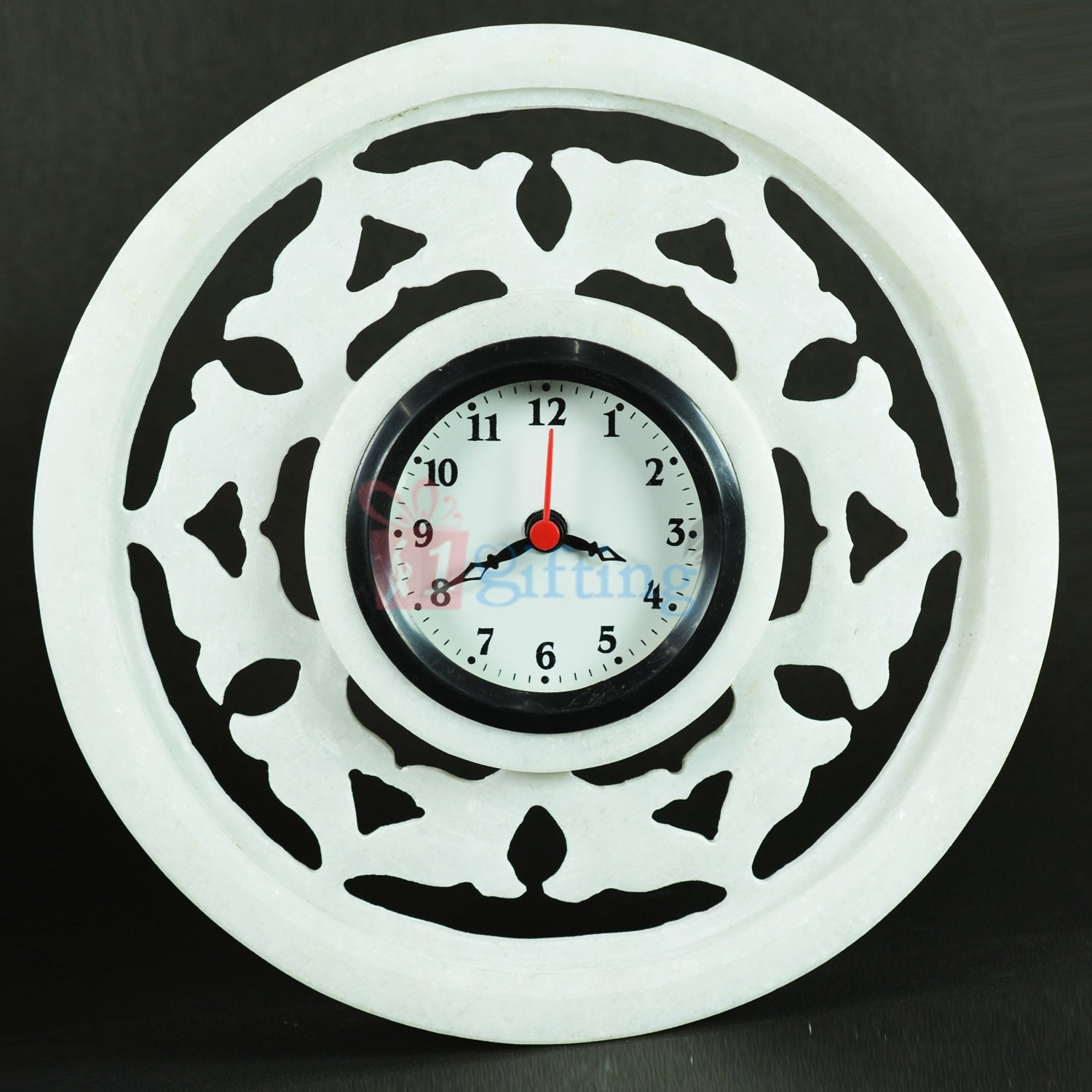 Round Shape 9 Inch Marble Wall Clock