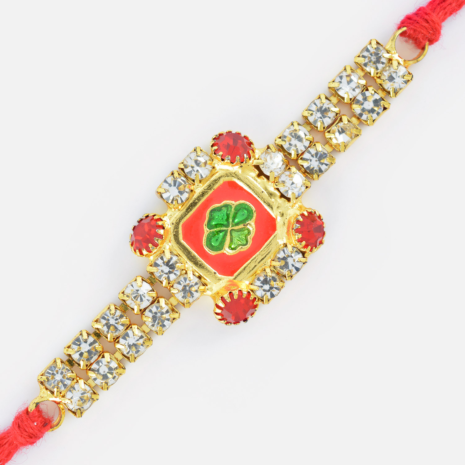 Golden Diamond and Jewel Stylish Rakhi