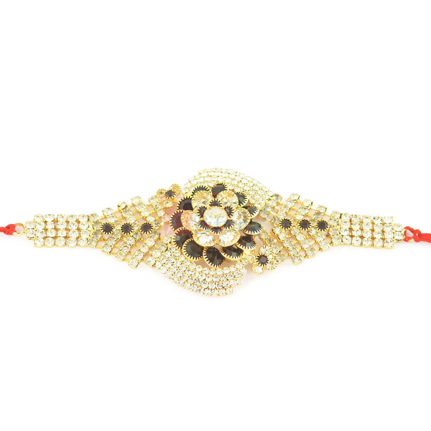 Supreme Quality Diamond and Jewel Studded Rakhi