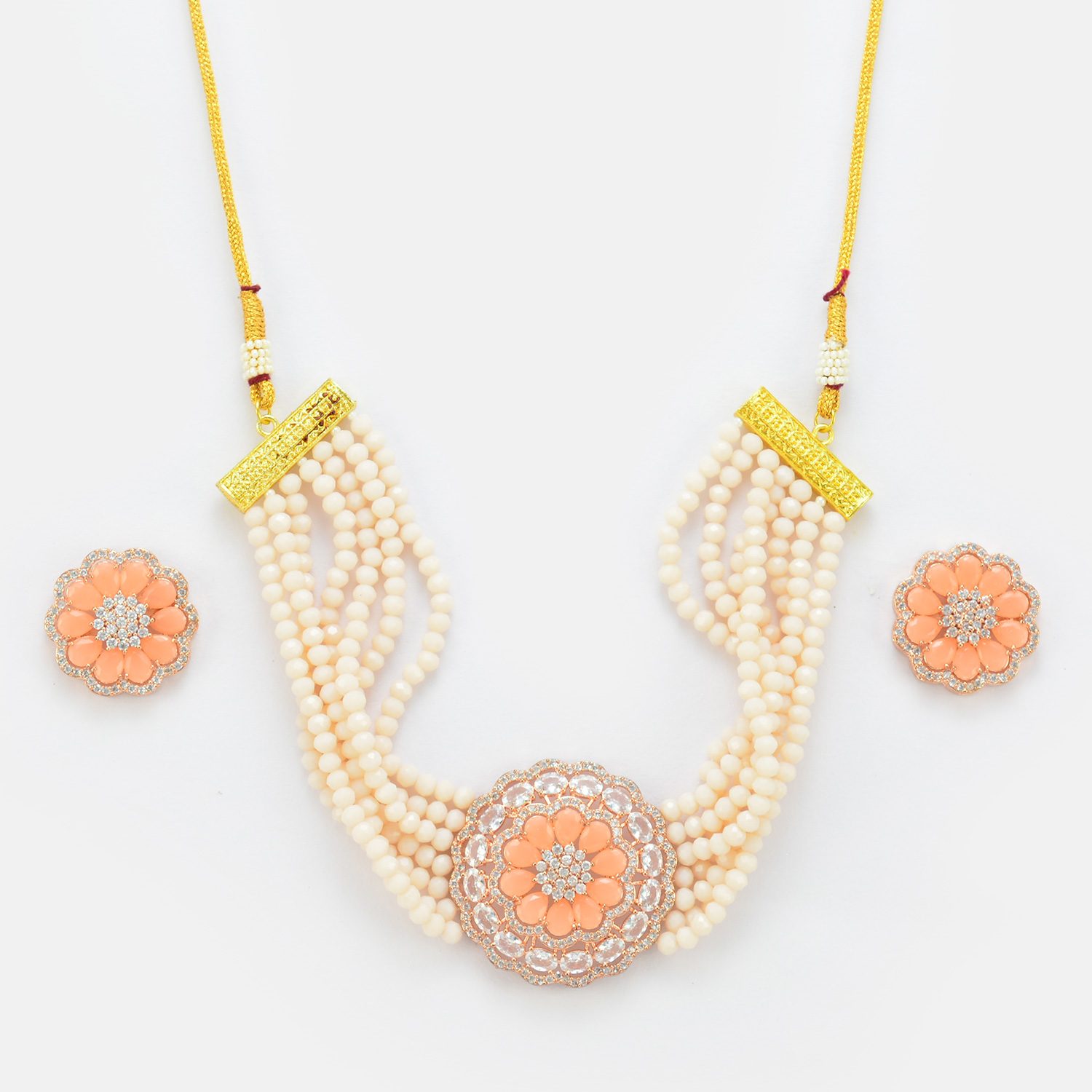 Alluring Pearl Designer Jewel Set with Jhumka