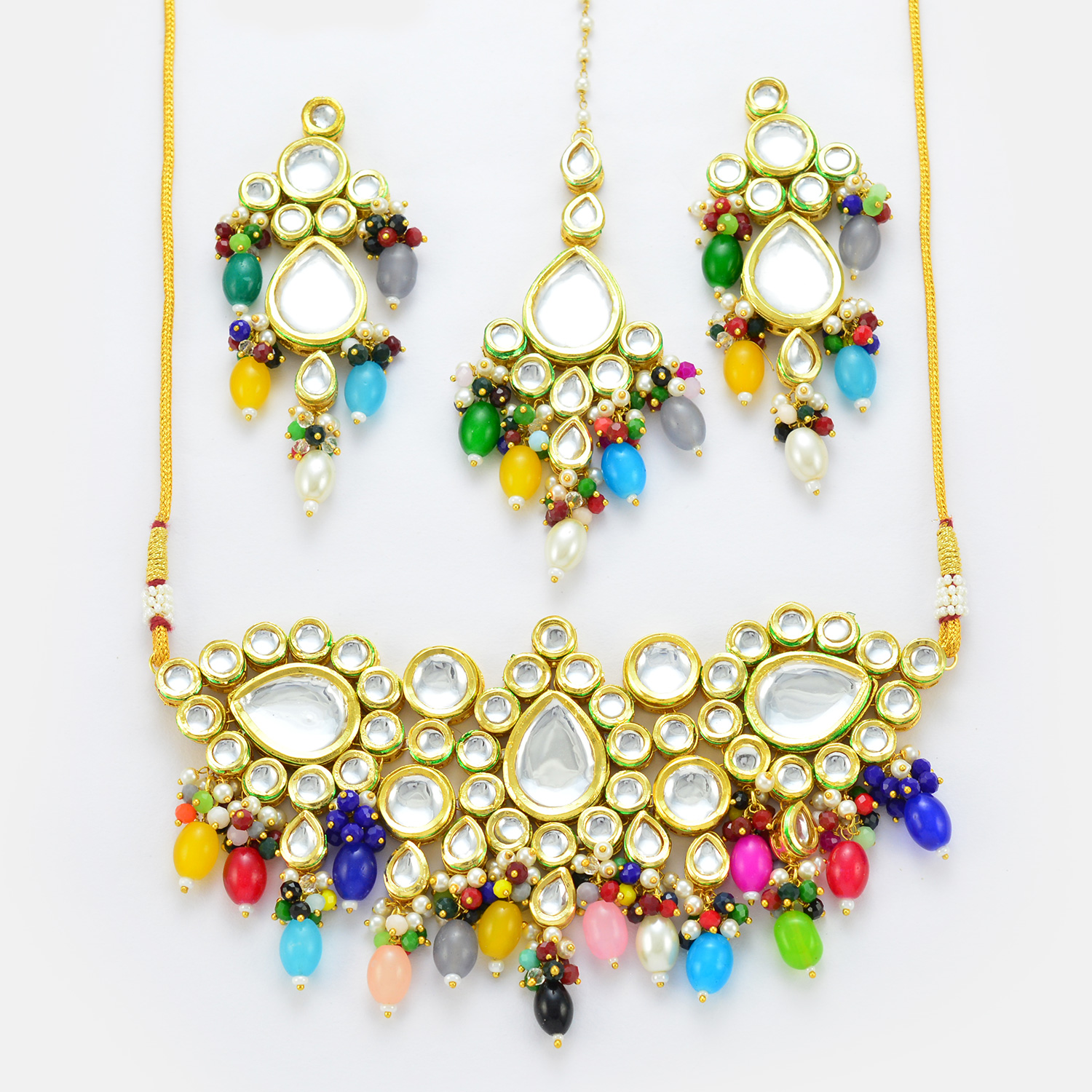 Lovely Kundan Designer Pearls Necklace set