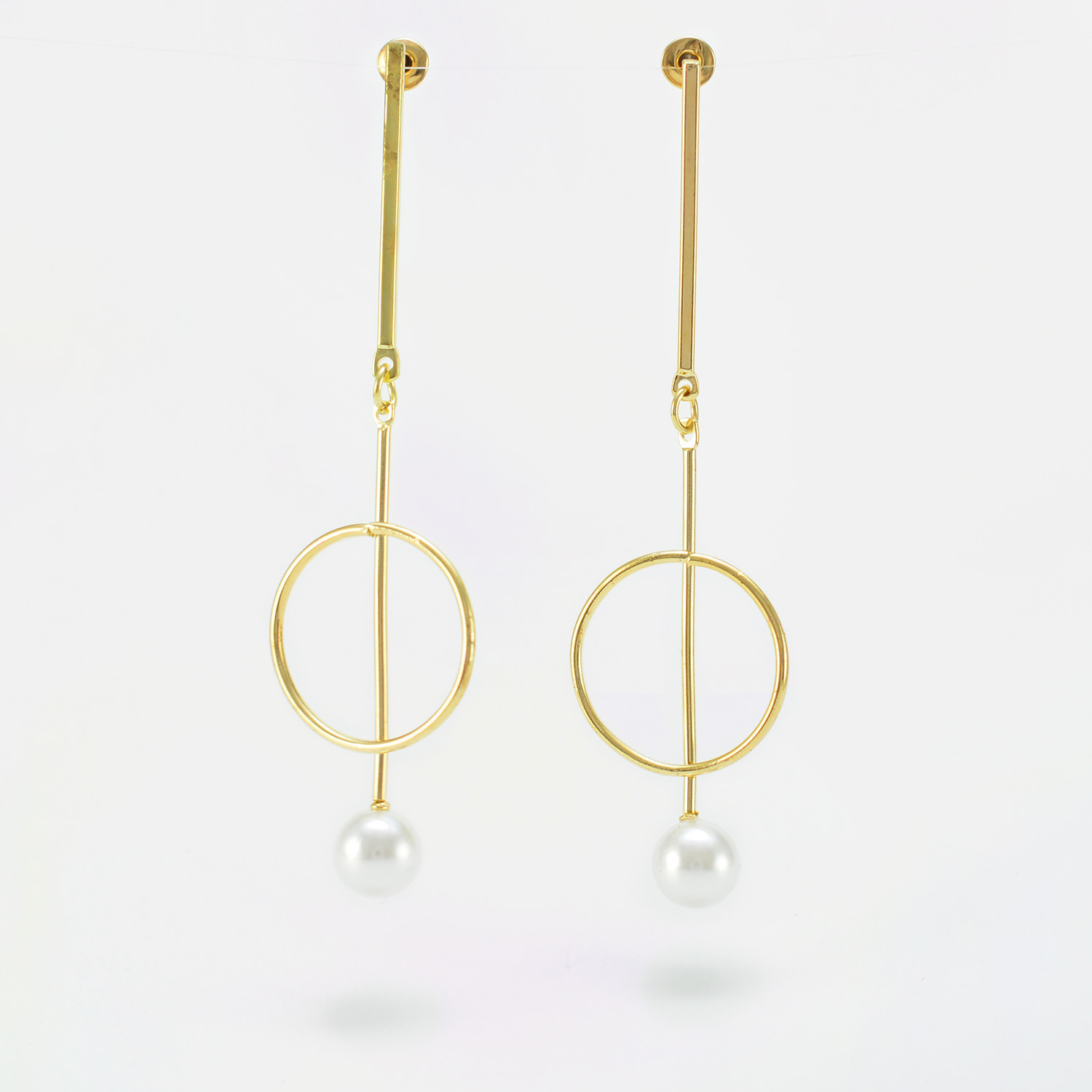 Stunning Designed Round Golden Color Shape Earrings set