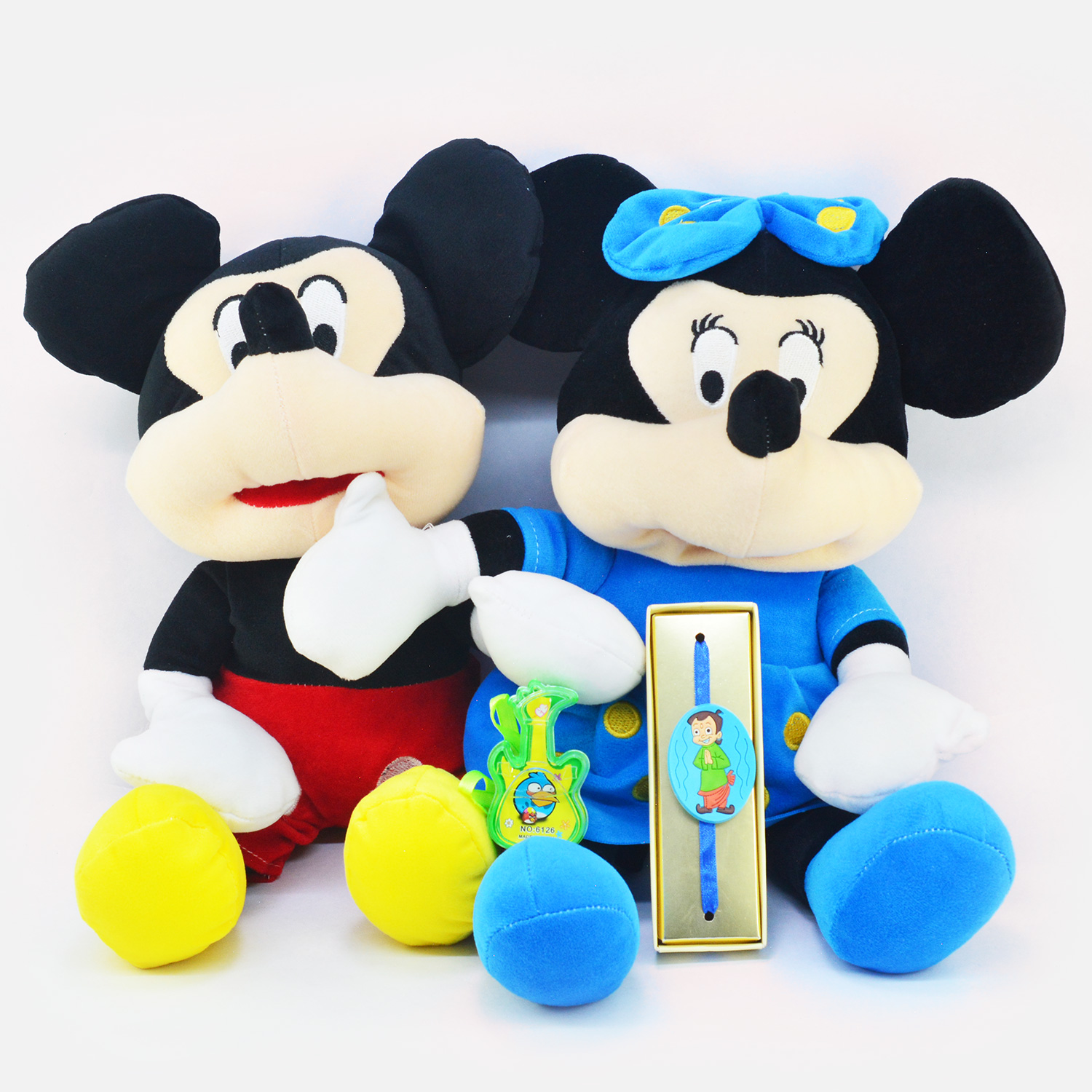 Fabulous Mickey and Minnie Mouse Teddy with Two Kids Rakhi