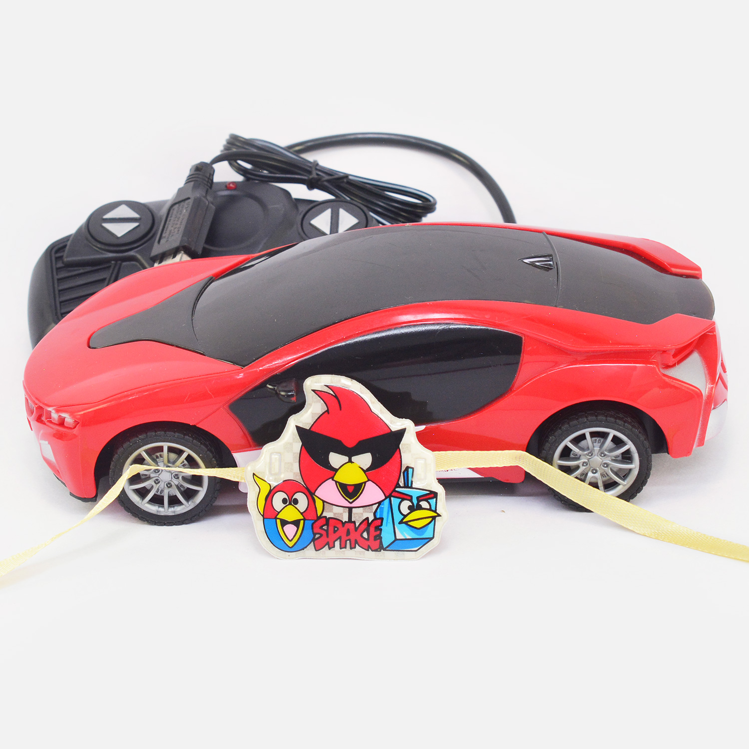 Eye Catching Angry Bird Kids Rakhi with Magnificent Remote Control Car