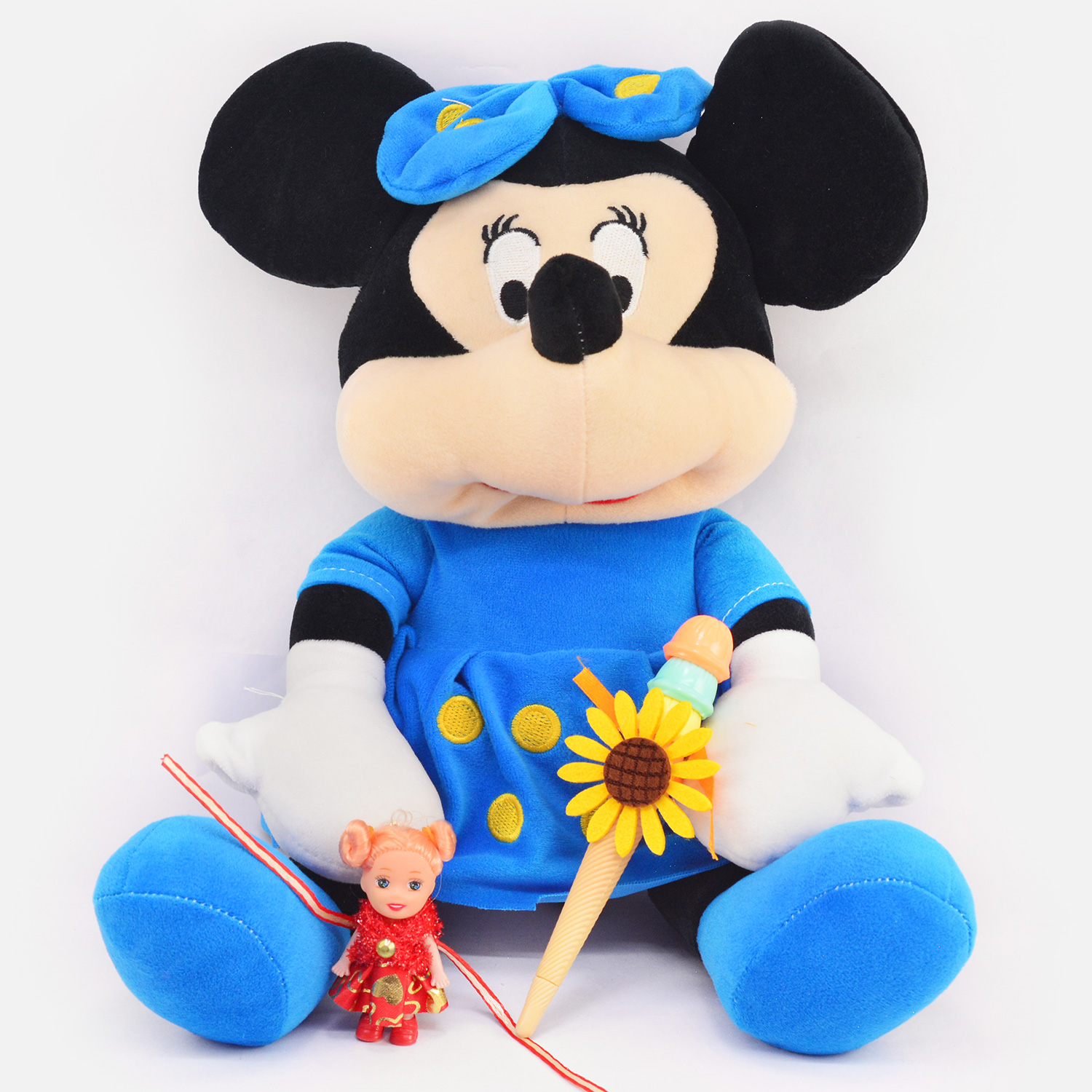 Magnificent Minnie Mouse Teddy with Two Kids Rakhi