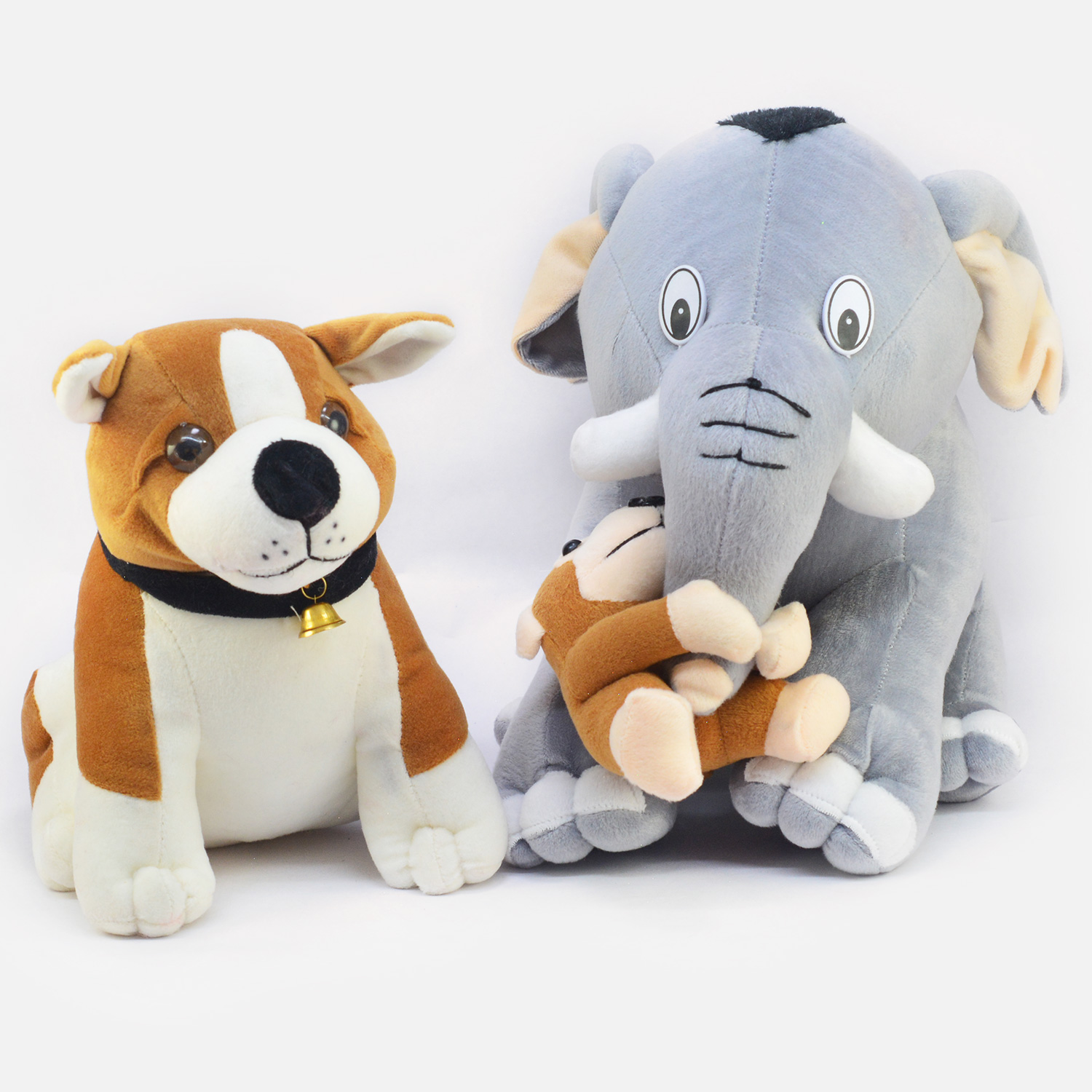 Amazing Elephant and Monkey with Ultra Dog Soft Toy