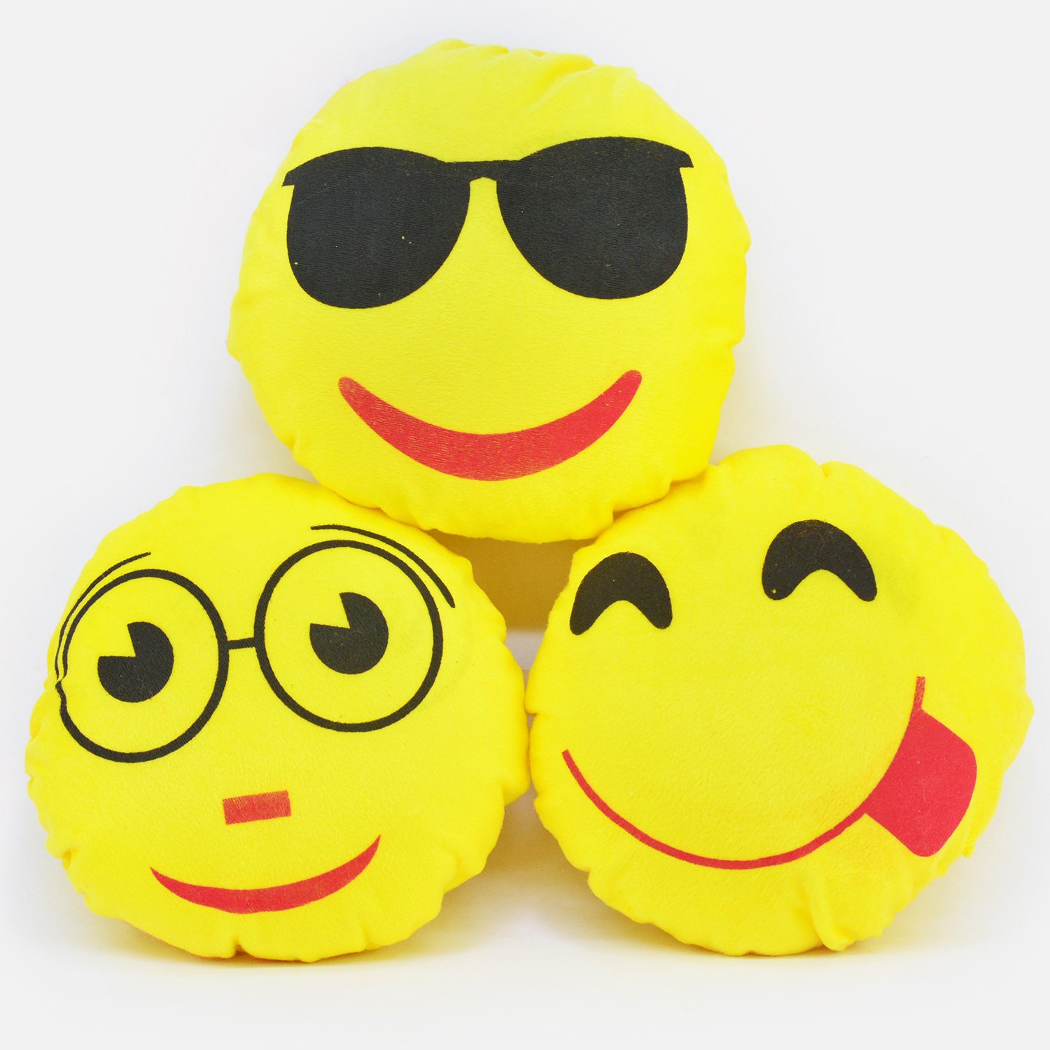 Spectacular Three Yellow Emoji Plus Toys