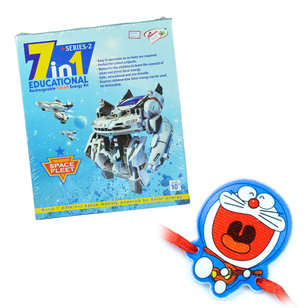 Space Fleet-7 in 1 Educational Game n Doraemon Kids Rakhi