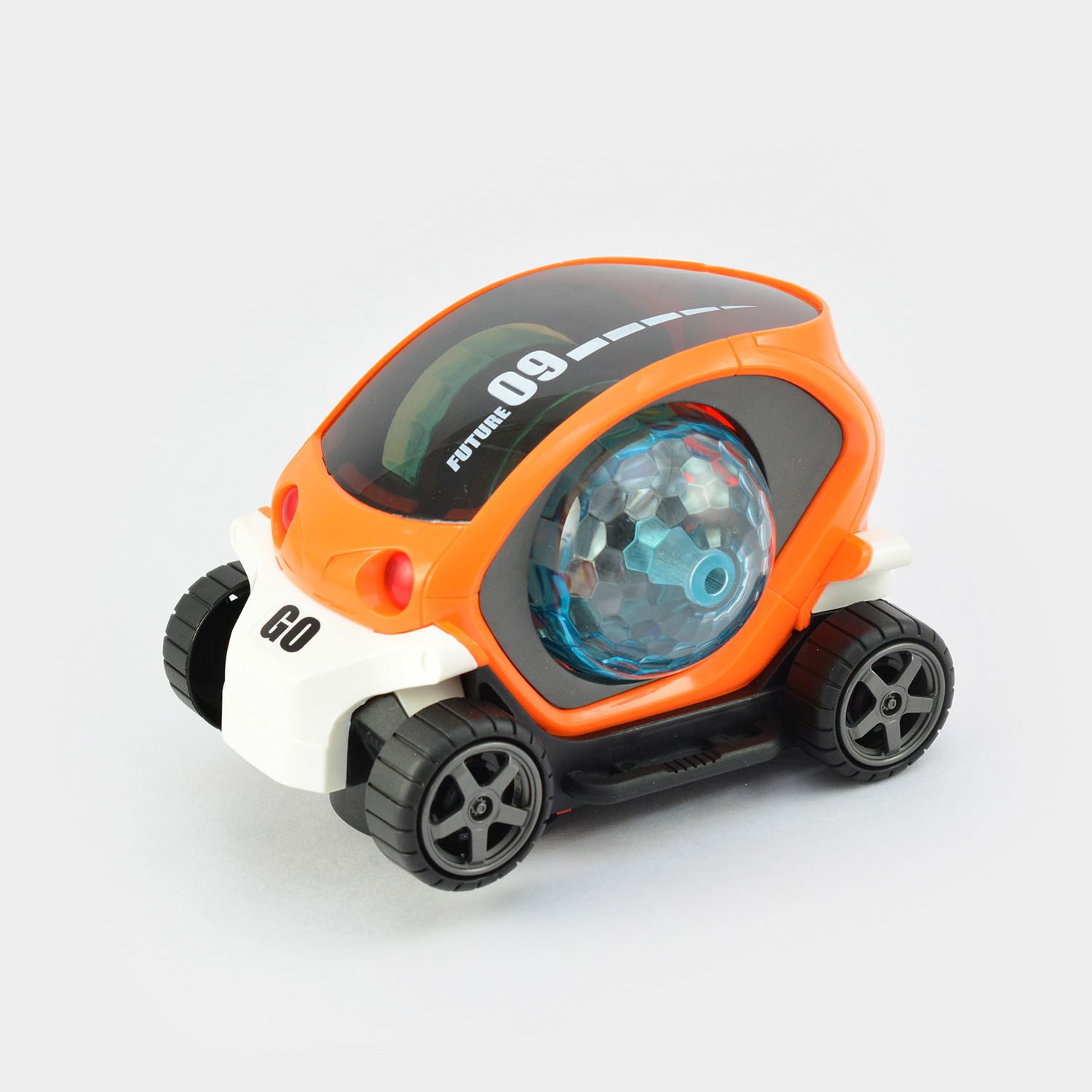 Flashing Light Future Car with LED Lights and 360 Degree Rotation