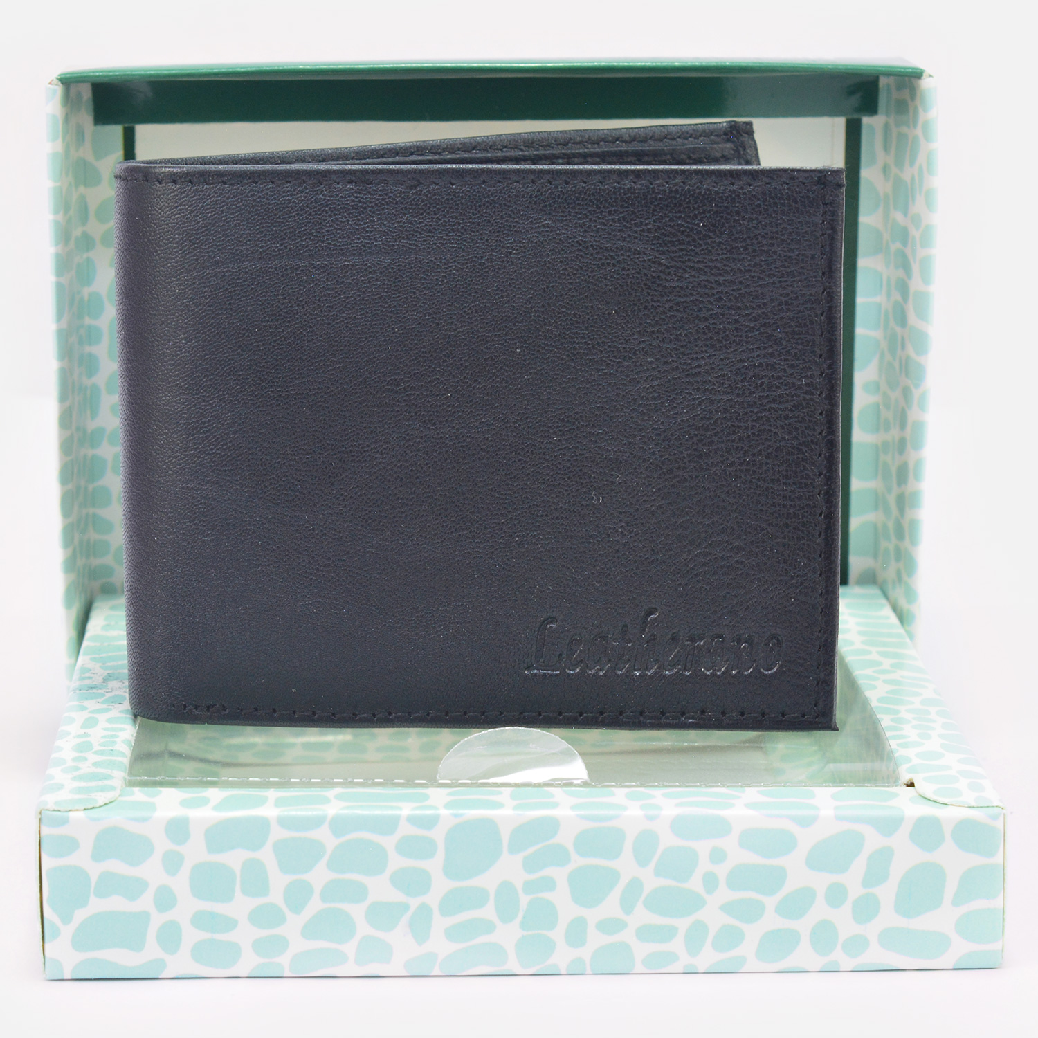Polished Color Blue Leather Wallet