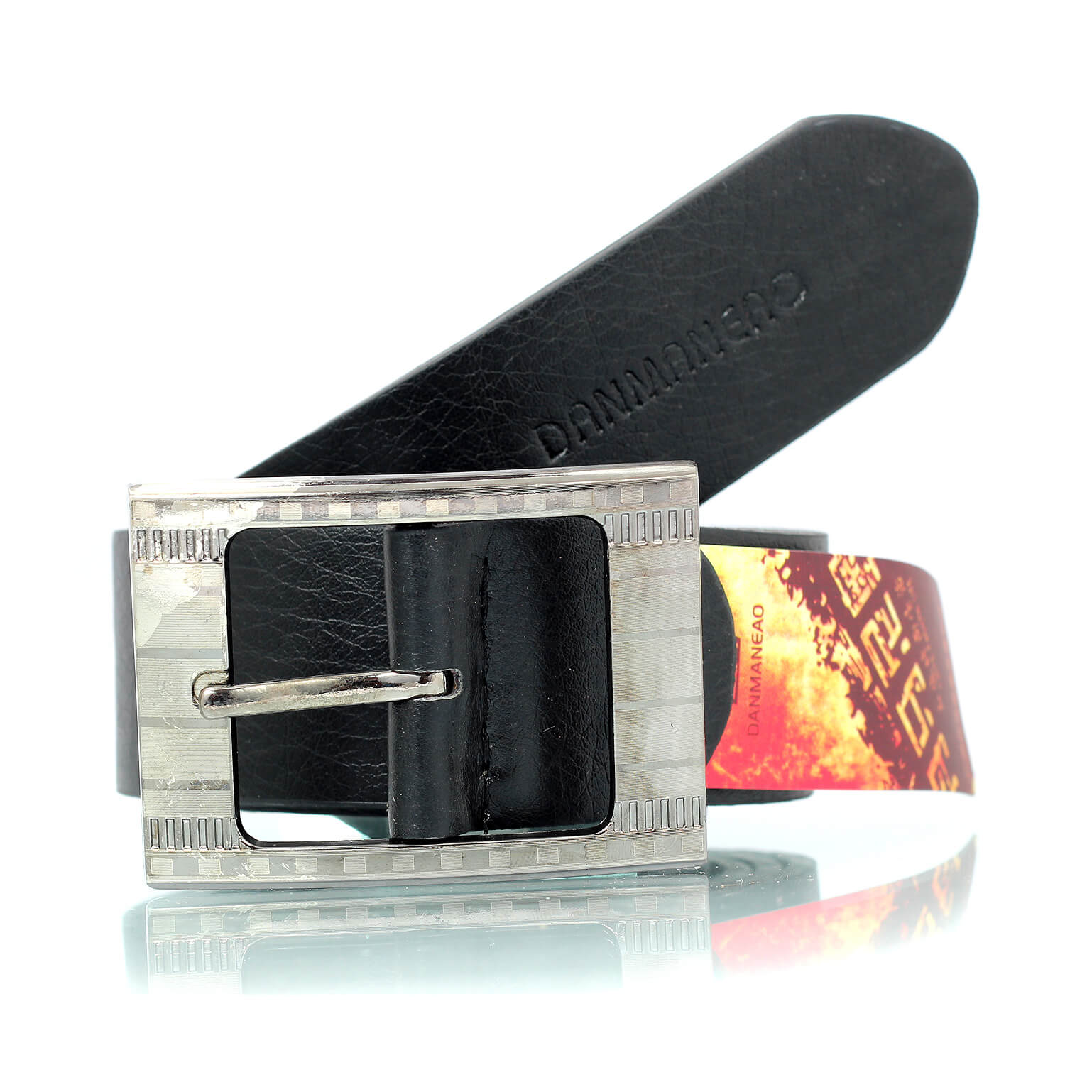 Graceful and Official Leather Belt for Men Danmaneo Print