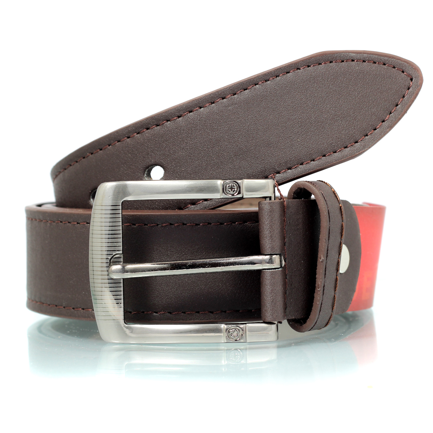SPAIROW pin buckle brown desire leather belt