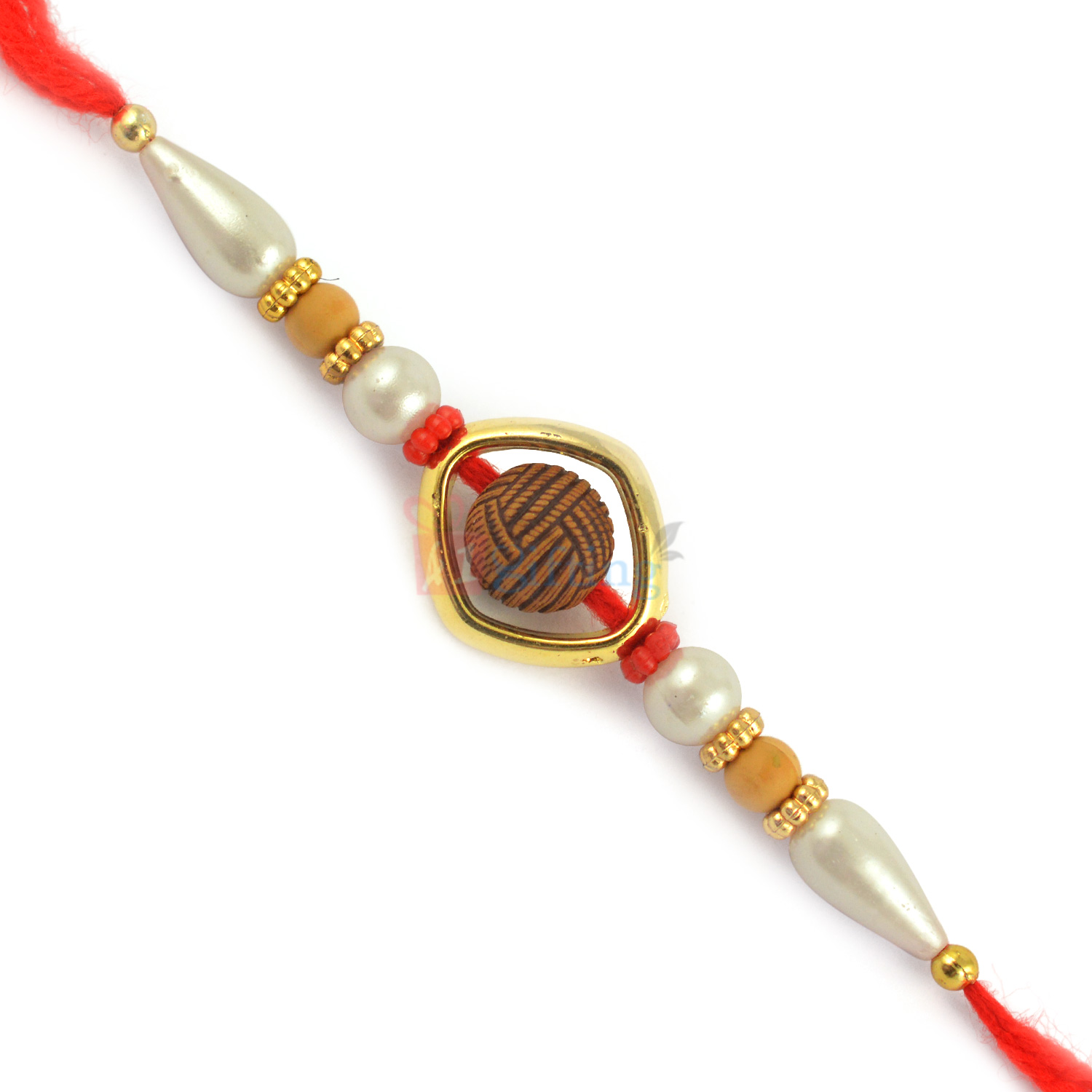 Awesome Looking Fancy Bead and Pearl Rakhi
