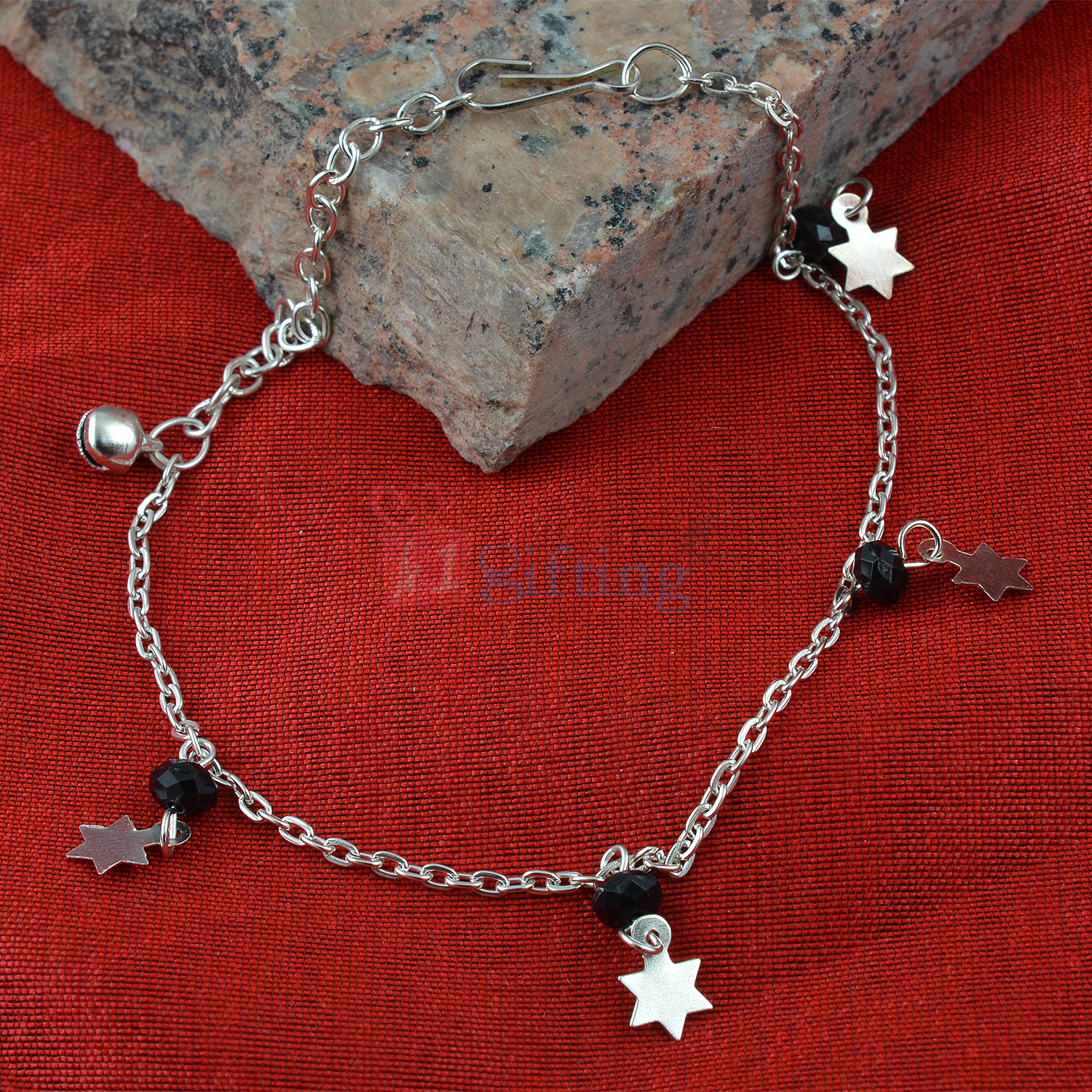 Ghunghuru Ghanti - Shining Silver Star Bracelet