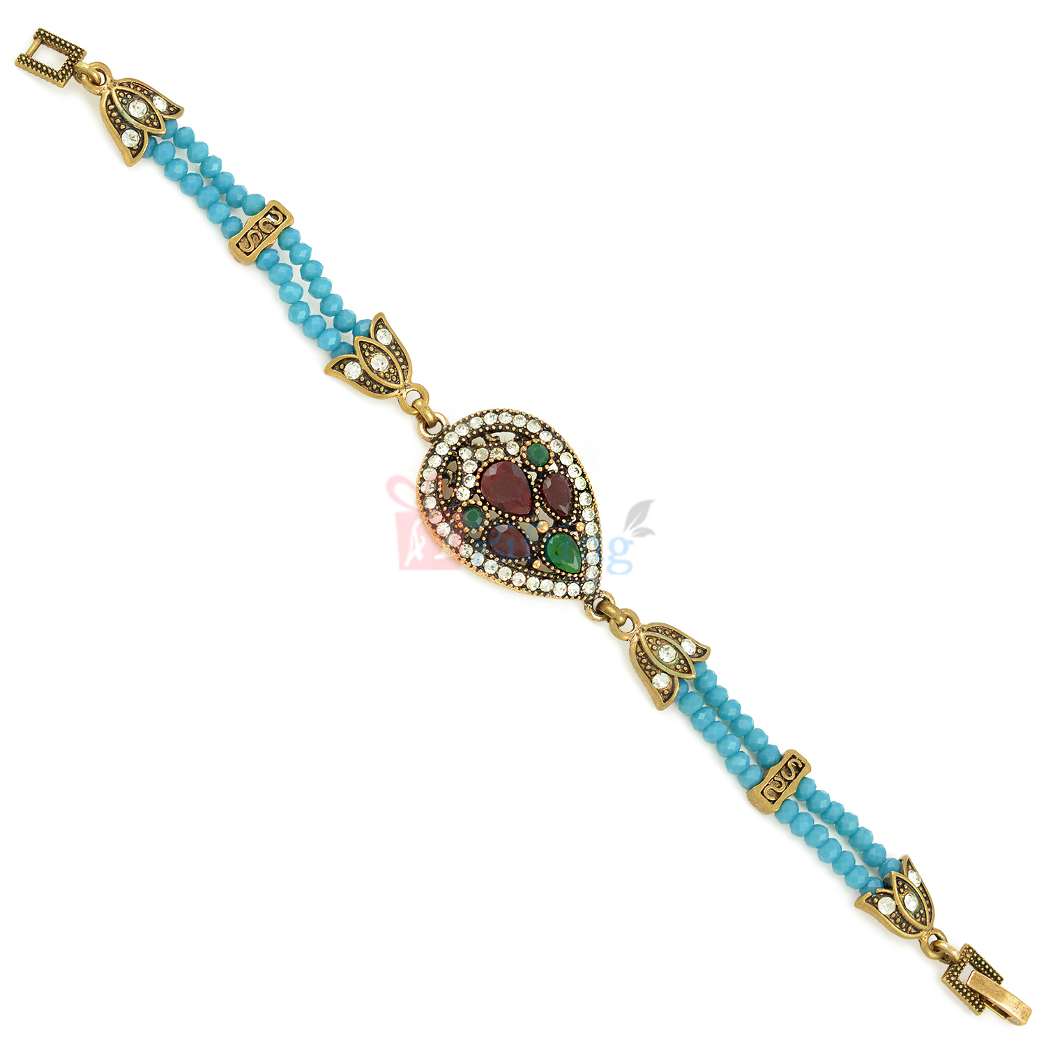 Exclusively Antique Designed Beads Bracelet Rakhi