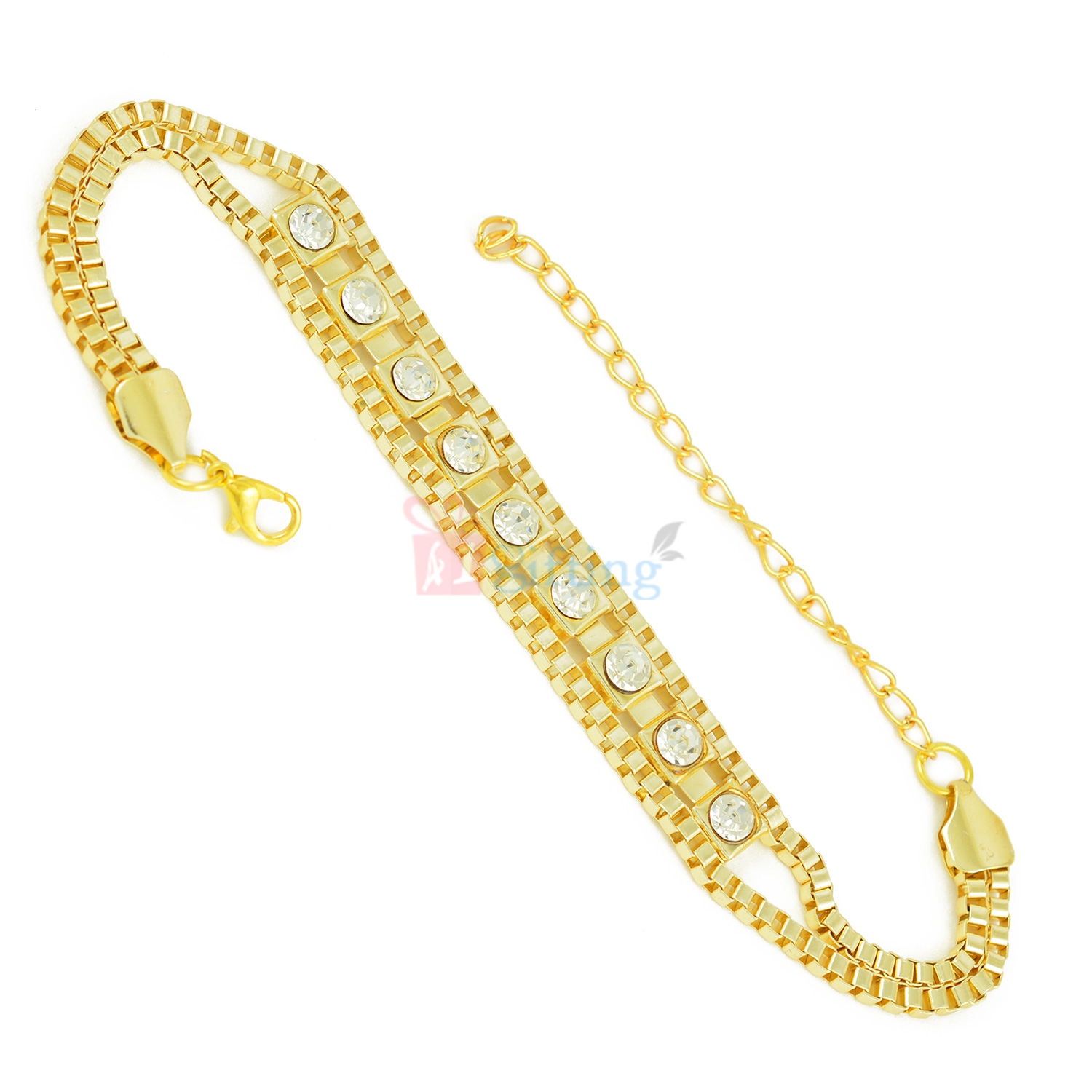 Kadi-daar Silver Chain Crafted as Golden Rakhi Bracelet