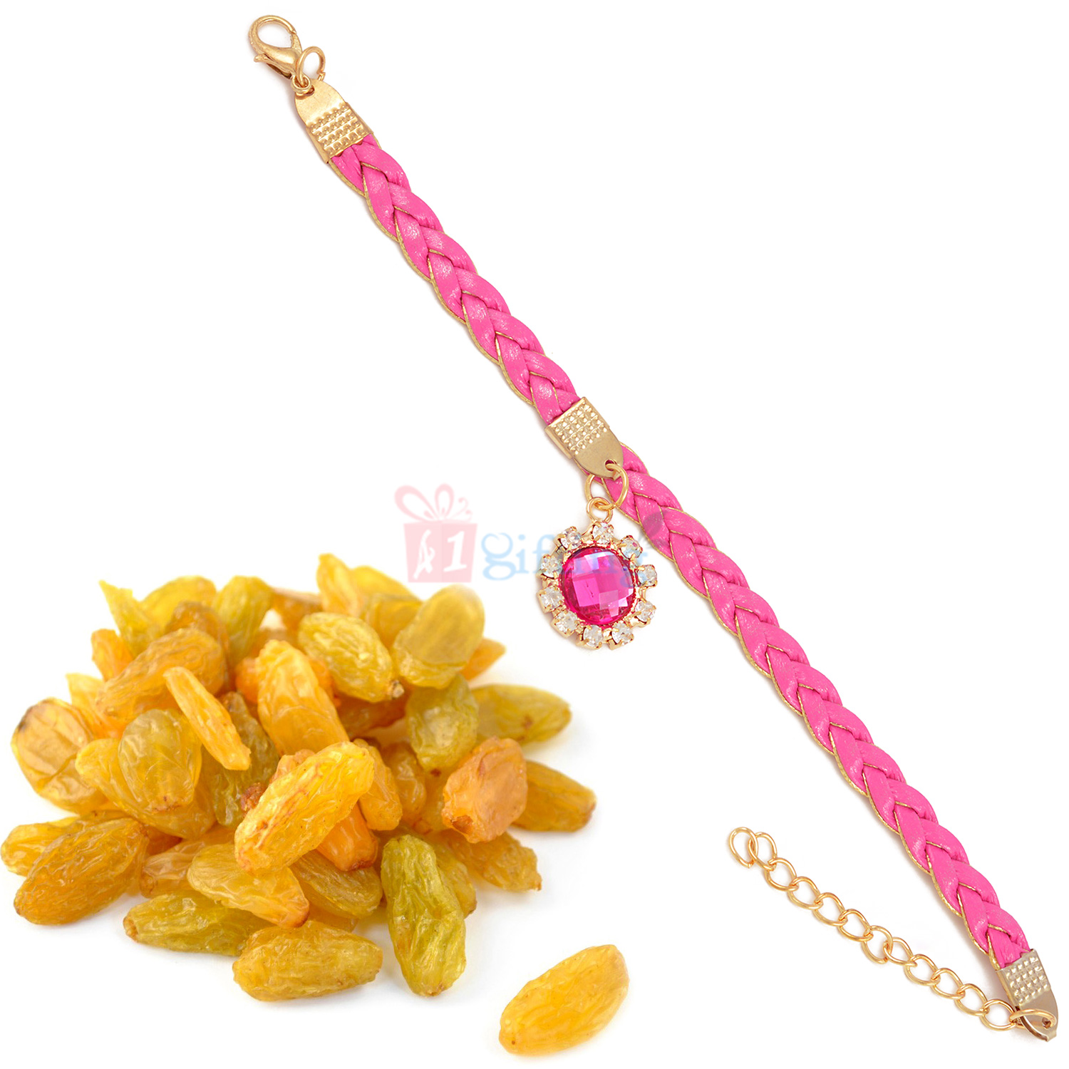 Kishmish with Pink Theme Bracelet Combo Hamper