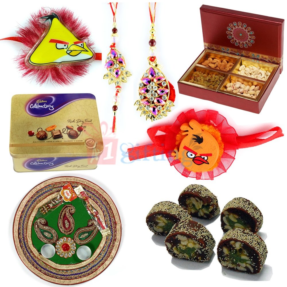Great Anjeer King Gift for Rakhi with Chocolate and Dry Fruit
