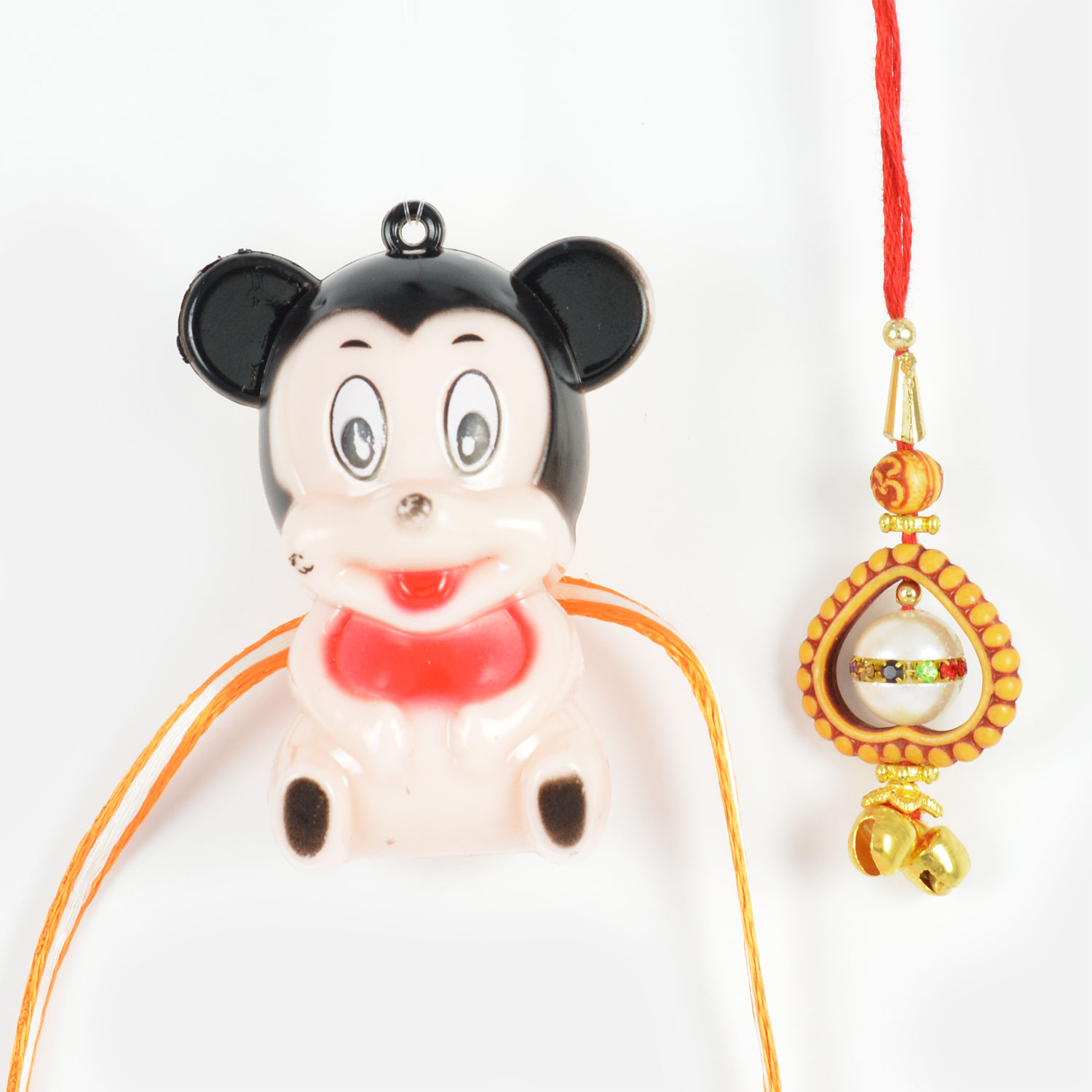 Simple yet Elegant Lumba wit Mickey Mouse Rakhi Set of 2
