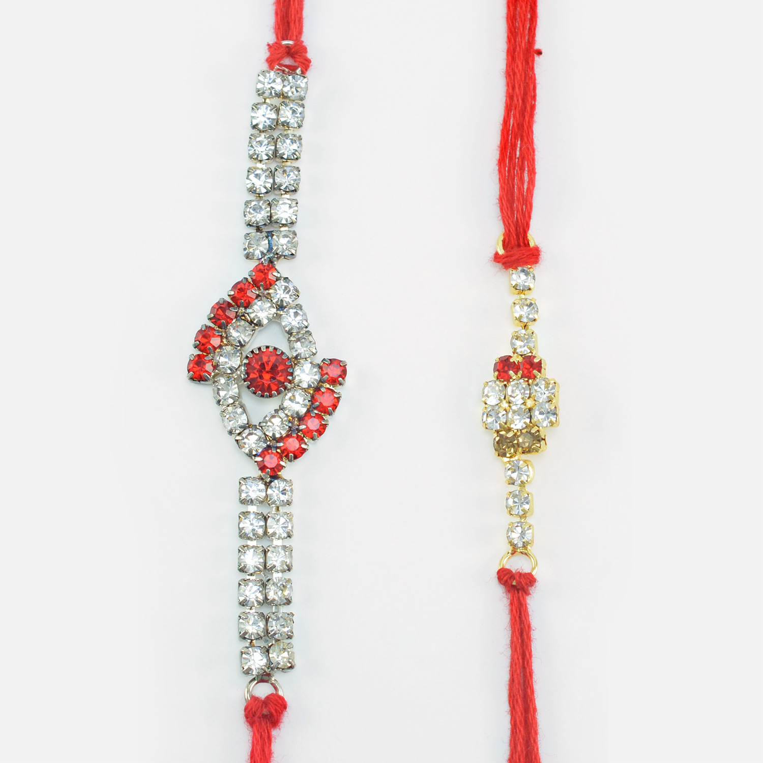 Jewel Stunning Rakhi Awesome Set for Two Beloved Brothers