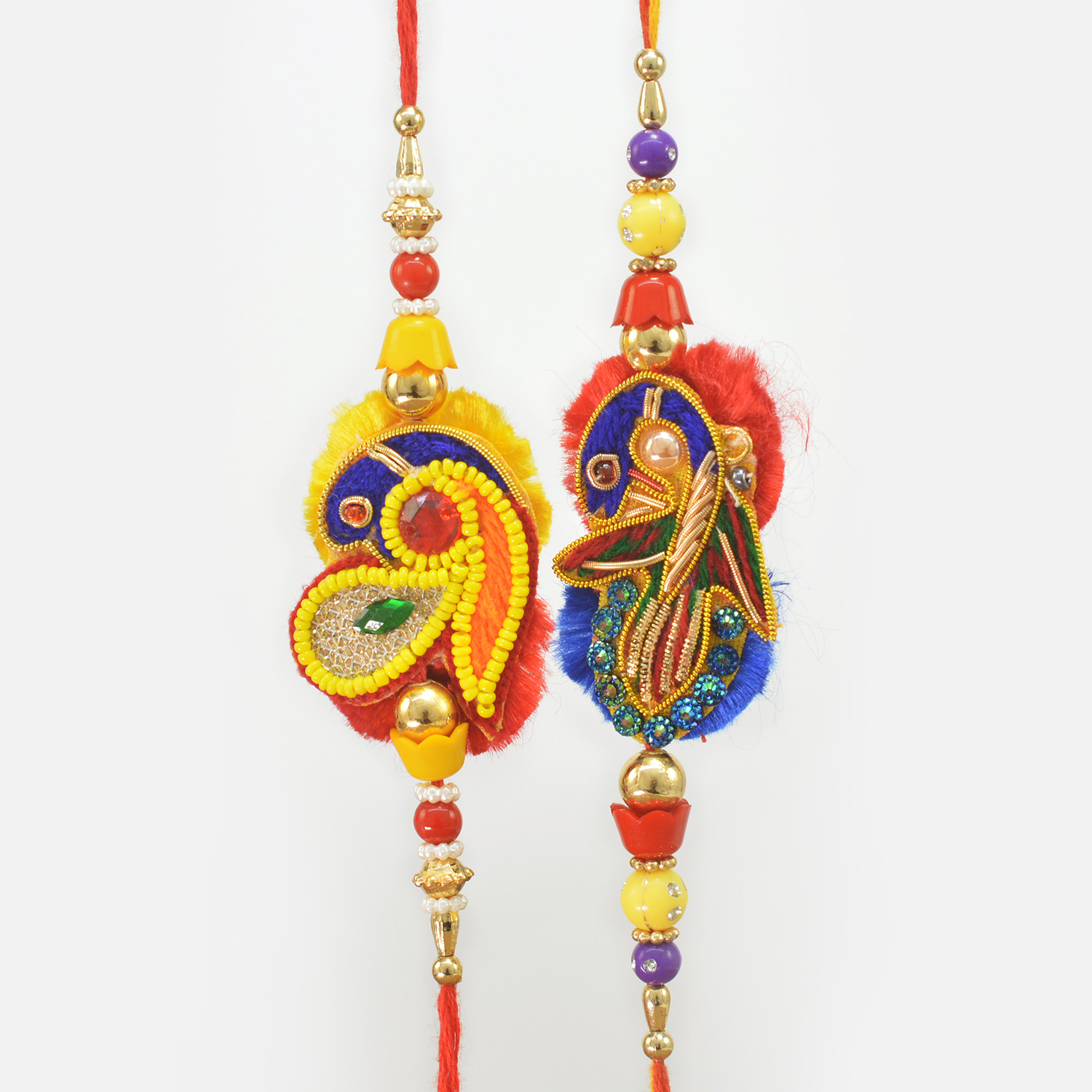 Colorful Peacock Special Beaded Marvelous Rich Looking Brother Rakhis