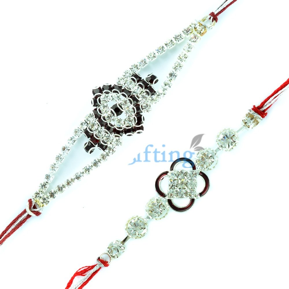 Premium Diamond Bracelet Rakhi Gift Set