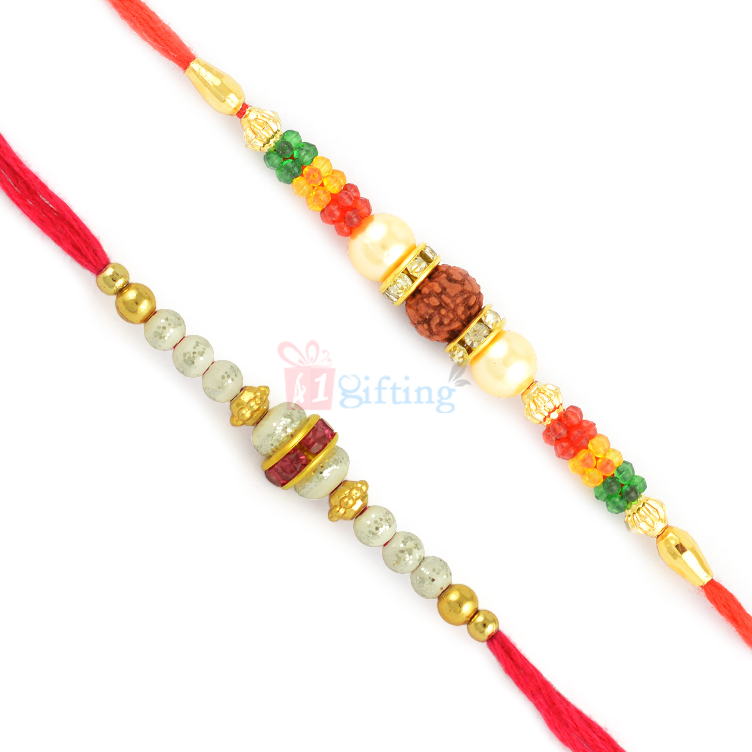 Aweful Shining Pearl Combo of Rakhis for Brother