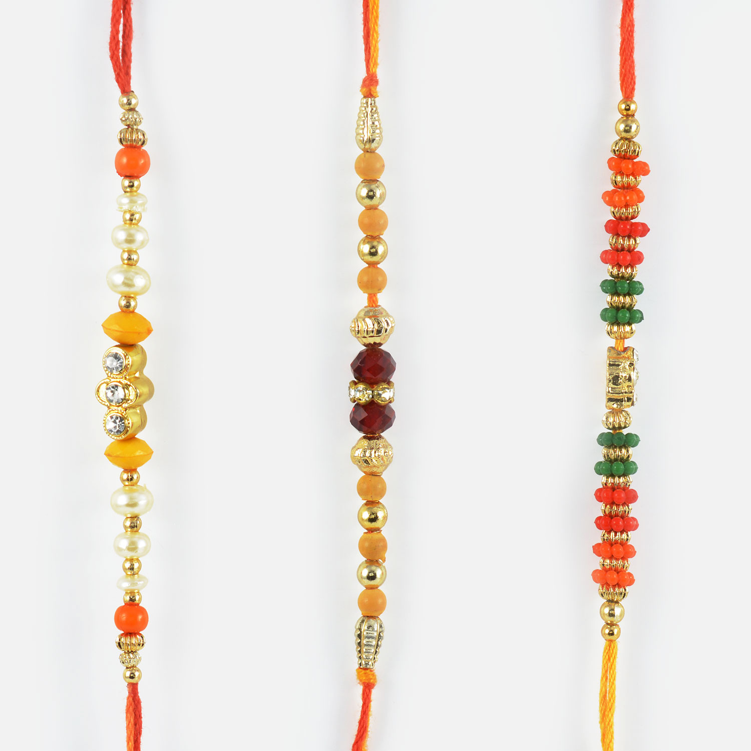 Magnificent Beads Rakhi Set of 3